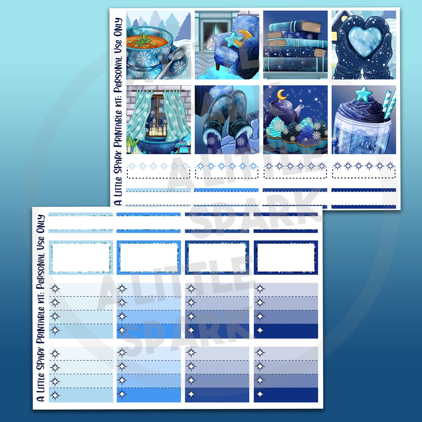 Vertical PRINTABLE Kit: Winter Stars