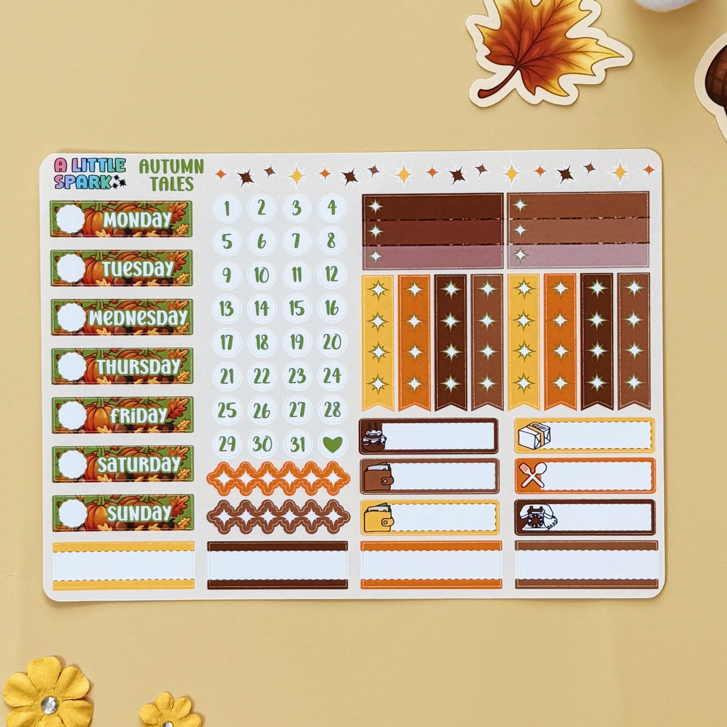 Autumn Tales Weekly Sticker Kit