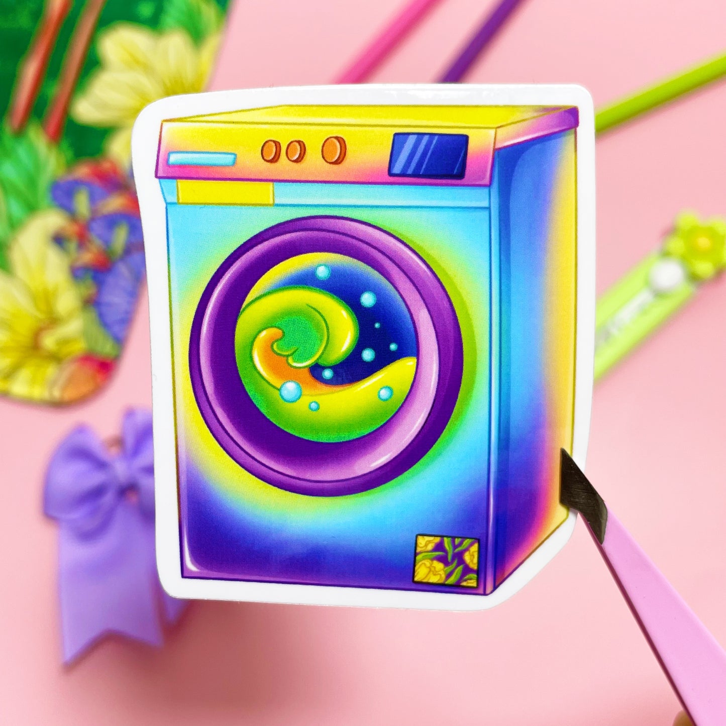 Washer Vinyl Sticker