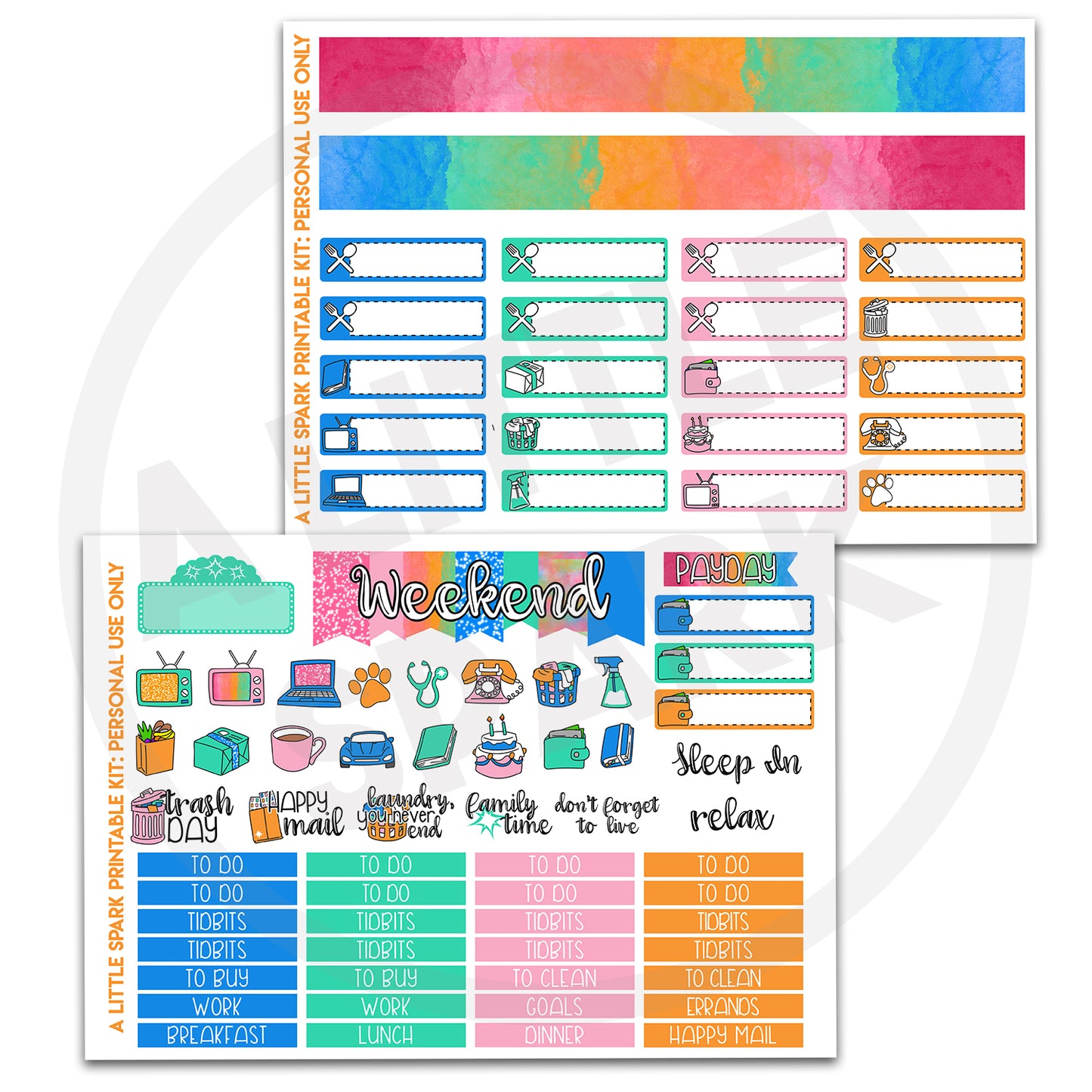 Vertical PRINTABLE Kit: Birthday