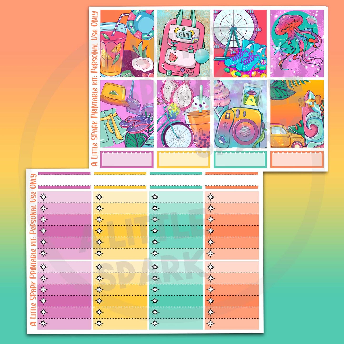 Vertical PRINTABLE Kit Wave Time