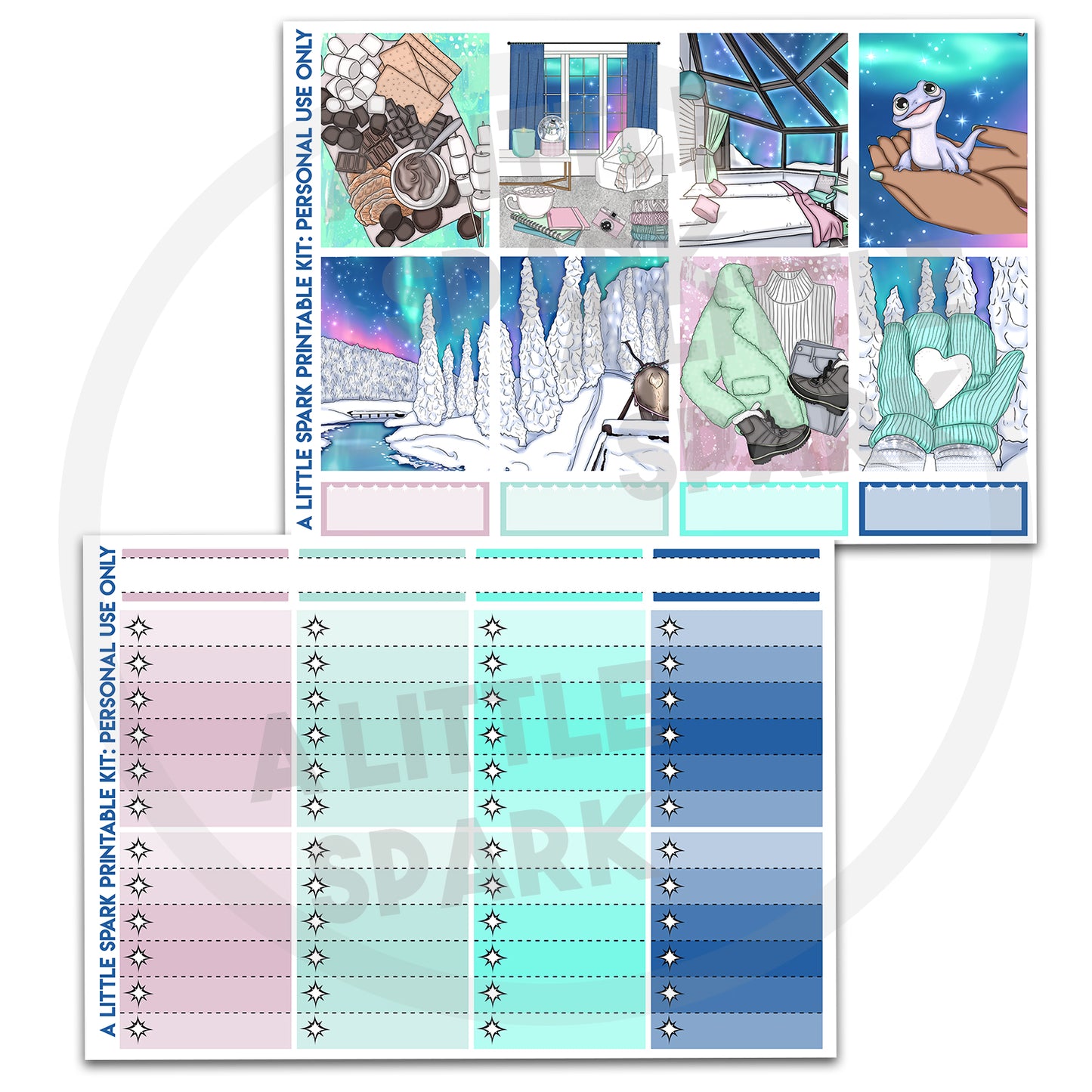 Vertical PRINTABLE Kit: Aurora