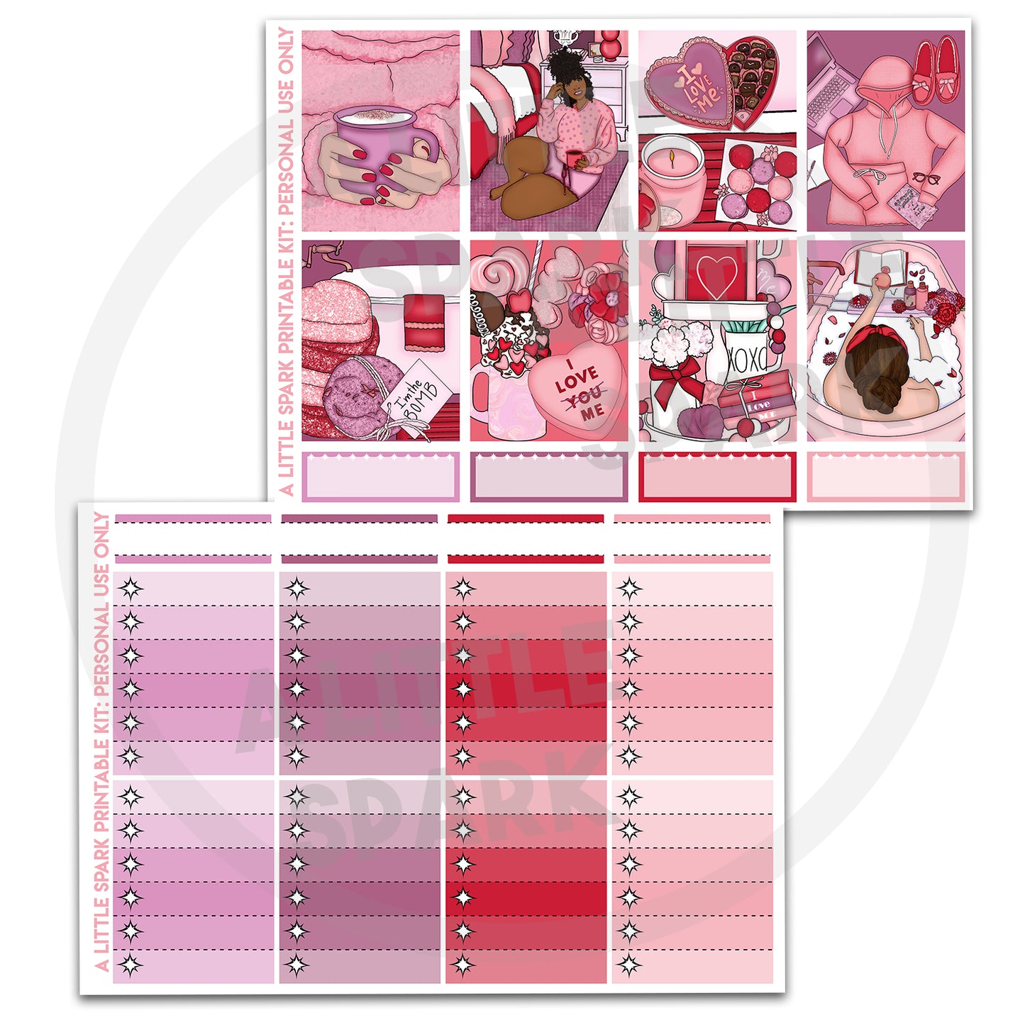 Vertical PRINTABLE Kit: Love Yourself