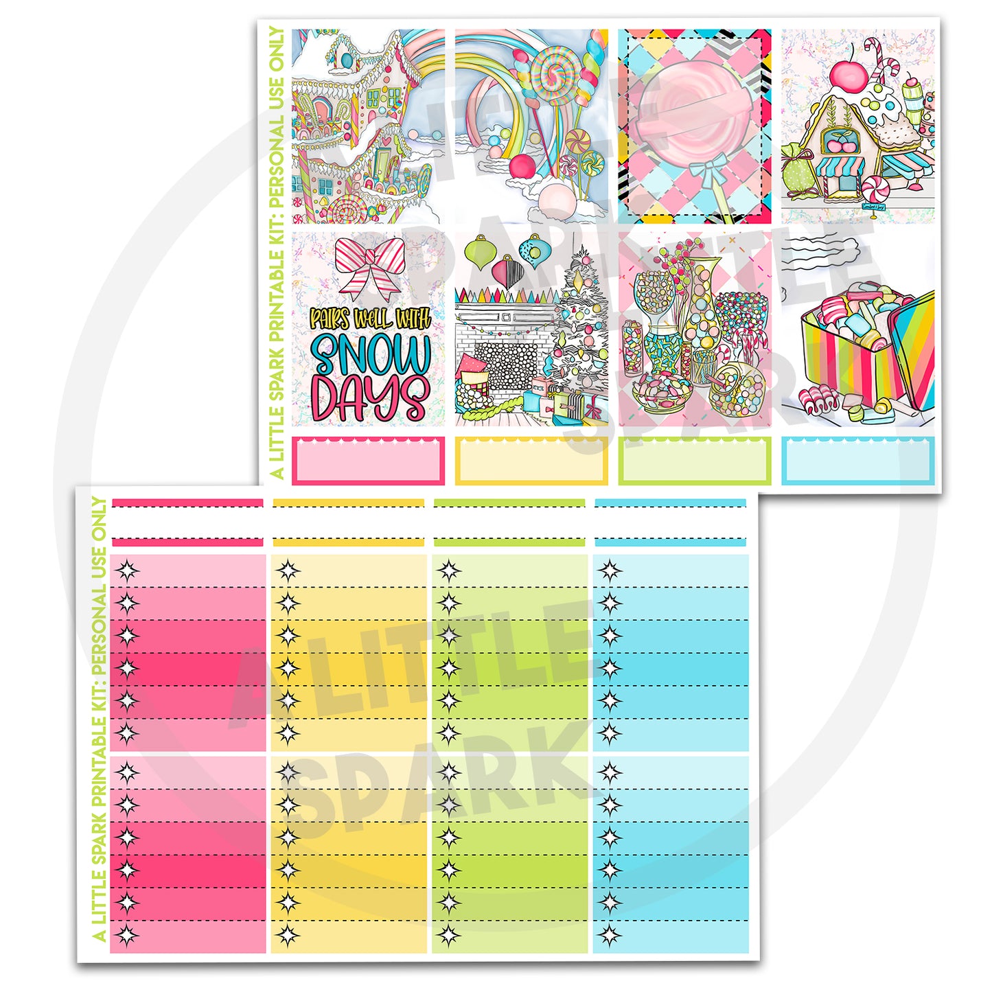 Vertical PRINTABLE Kit: Winter Candy