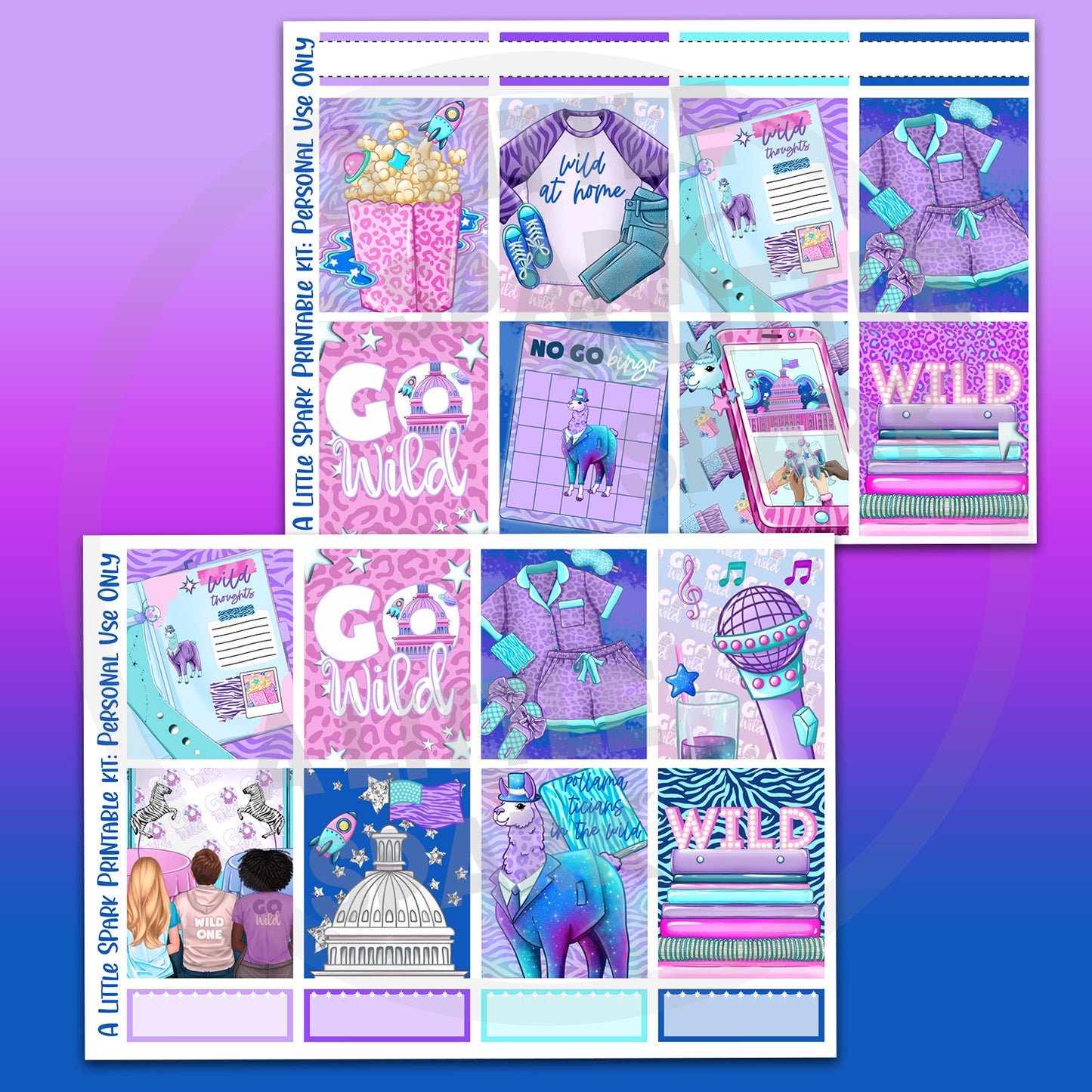 Vertical PRINTABLE Kit: Wild Stars
