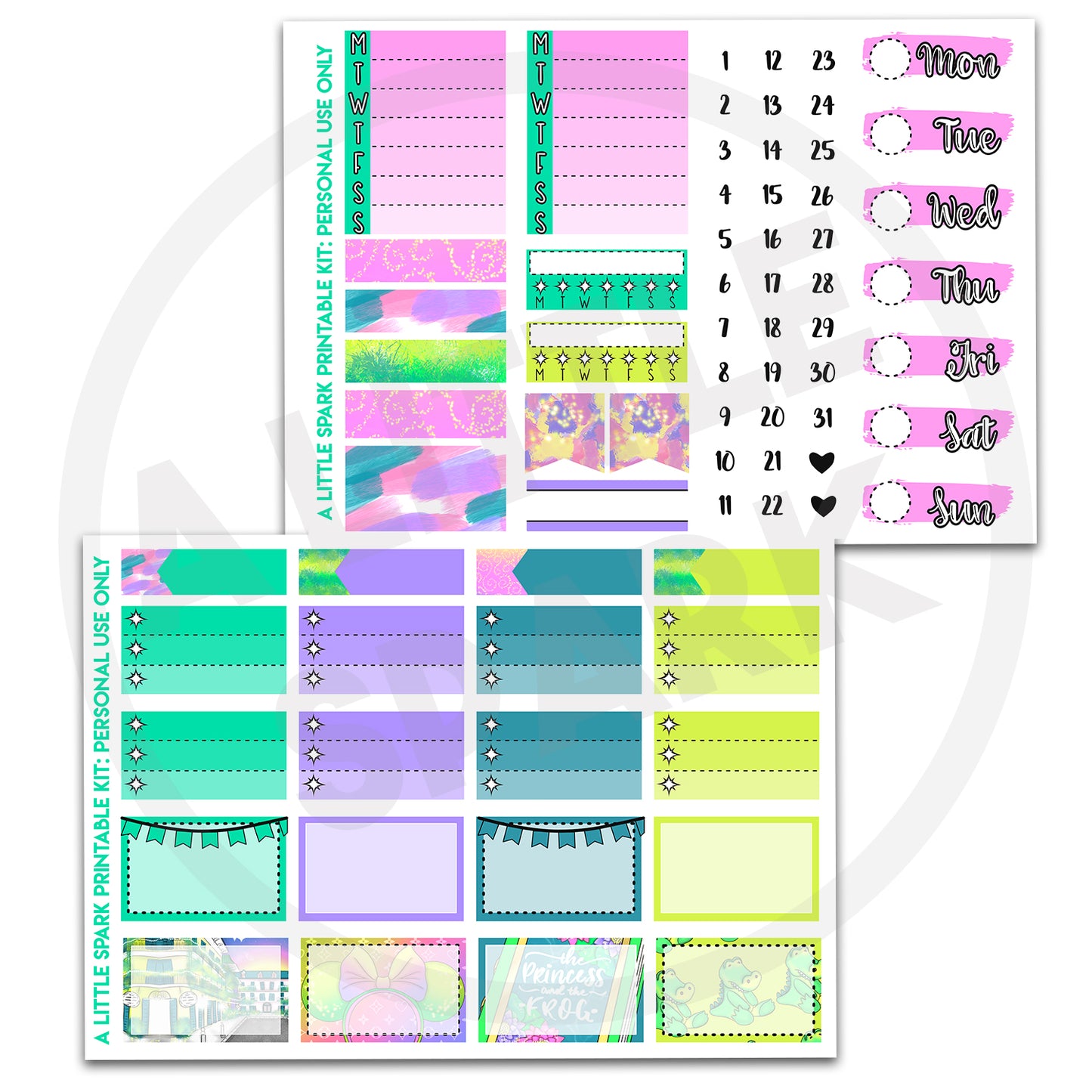 Vertical PRINTABLE Kit: Tiana