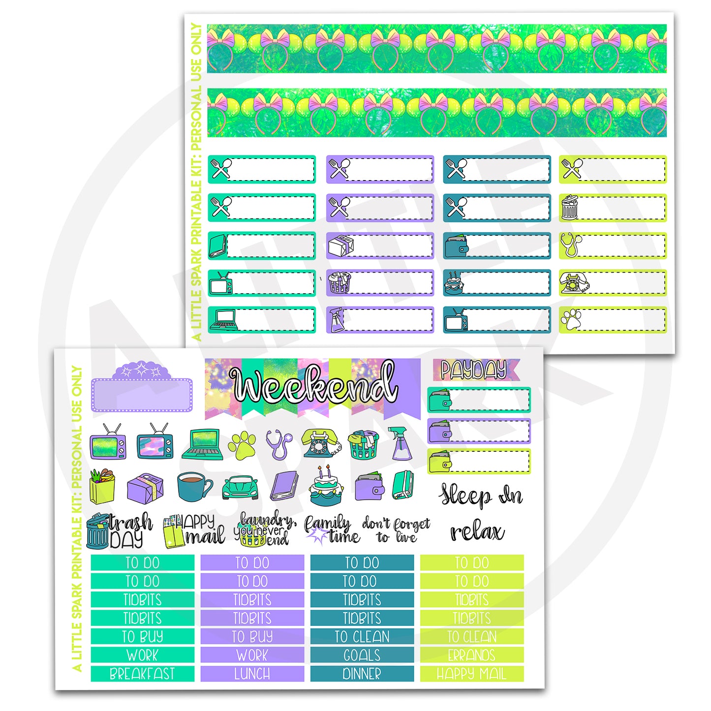 Vertical PRINTABLE Kit: Tiana