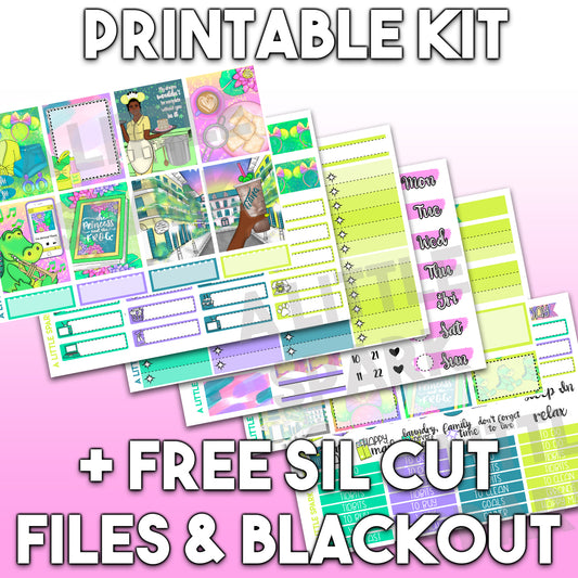 Vertical PRINTABLE Kit: Tiana