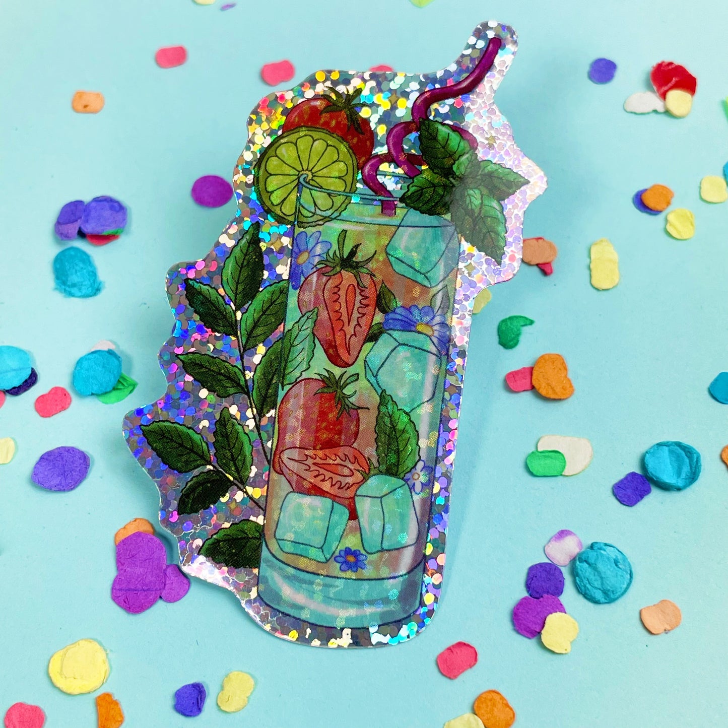 Berry Water Vinyl Sticker // Flora