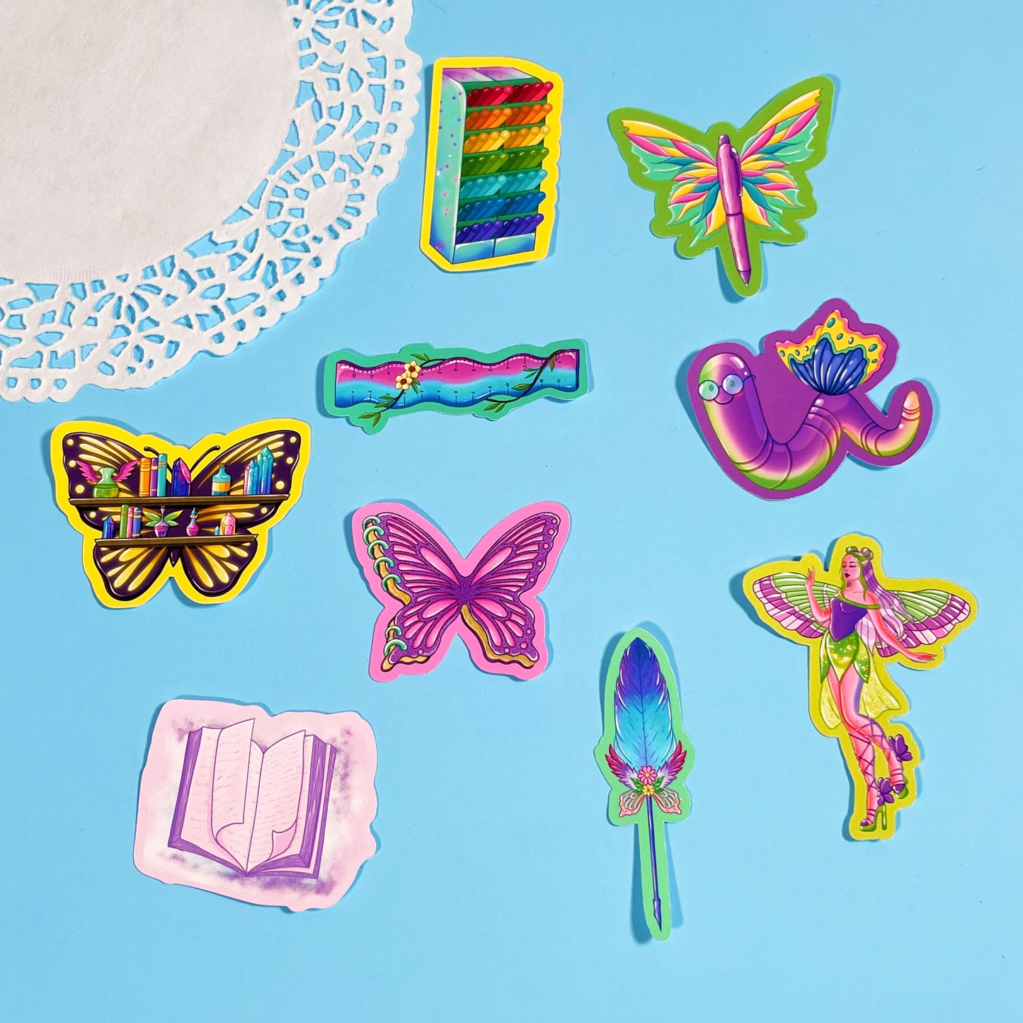 Flutter: Die Cut Sticker Pack