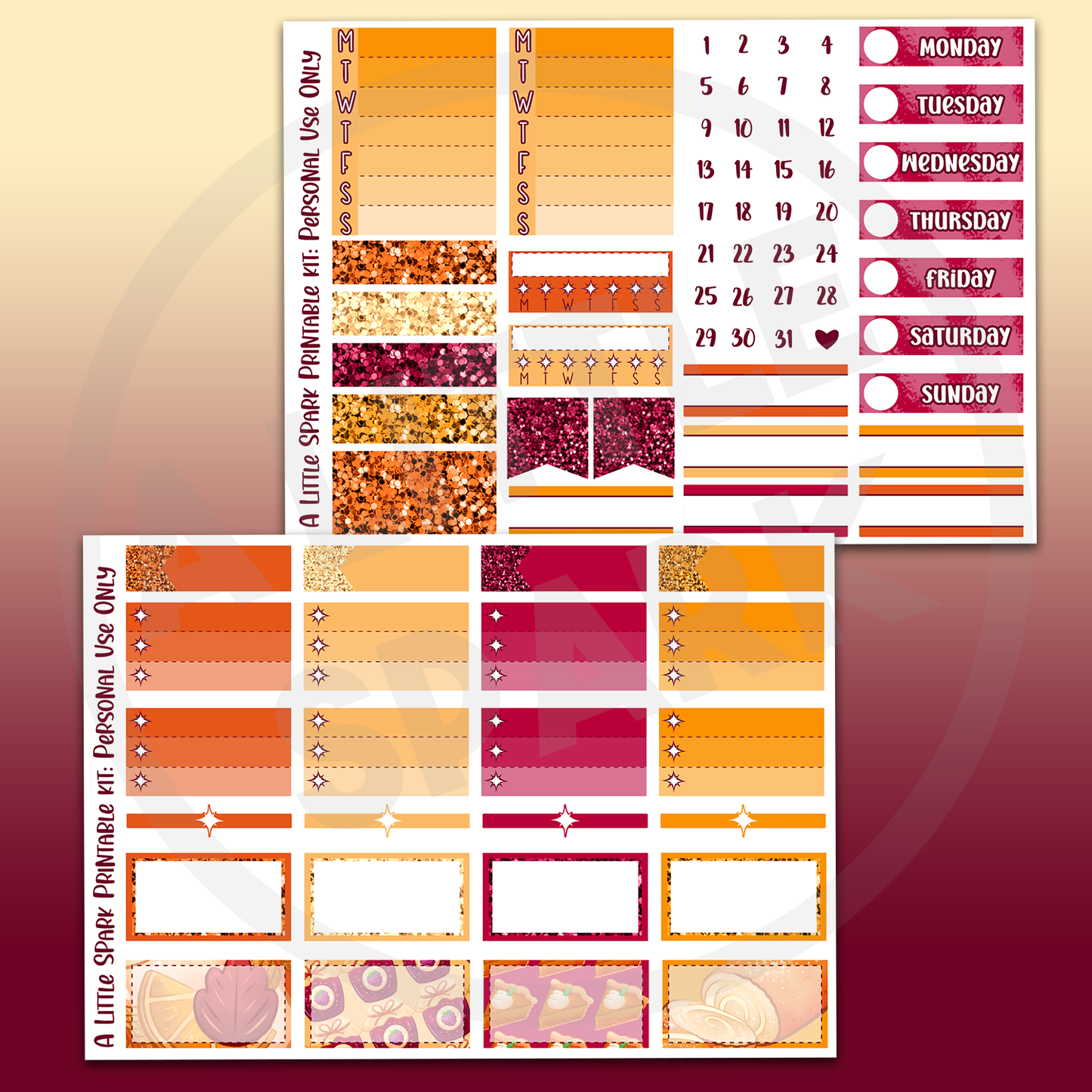 Vertical PRINTABLE Kit: Crisp