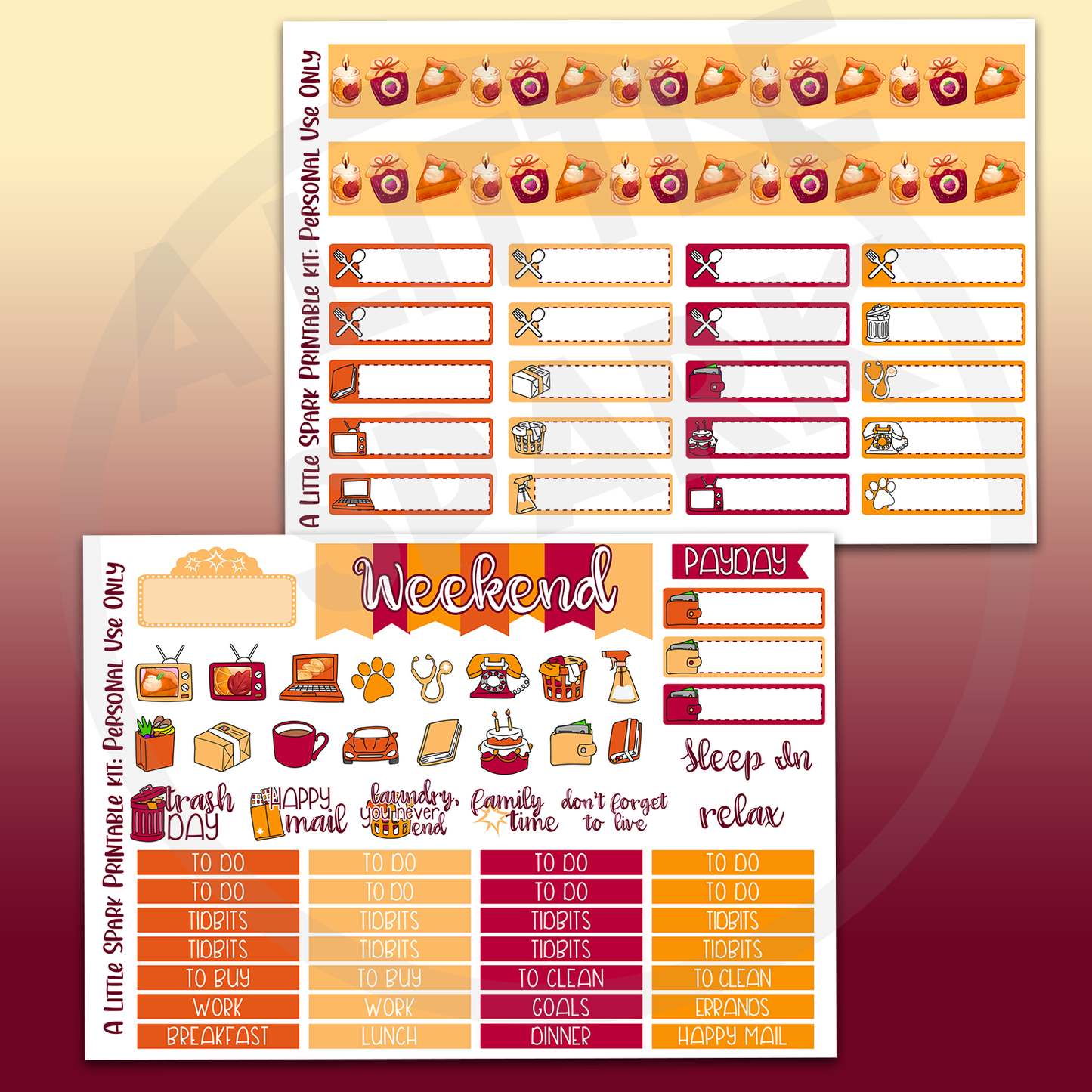 Vertical PRINTABLE Kit: Crisp