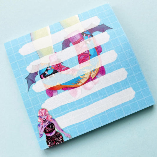 Skates Lister // Spooky Petals sticky notes