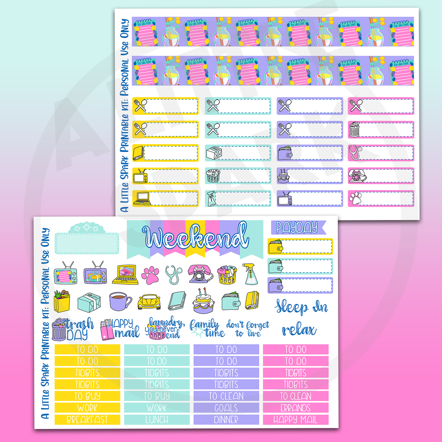 Vertical PRINTABLE Kit: Pages