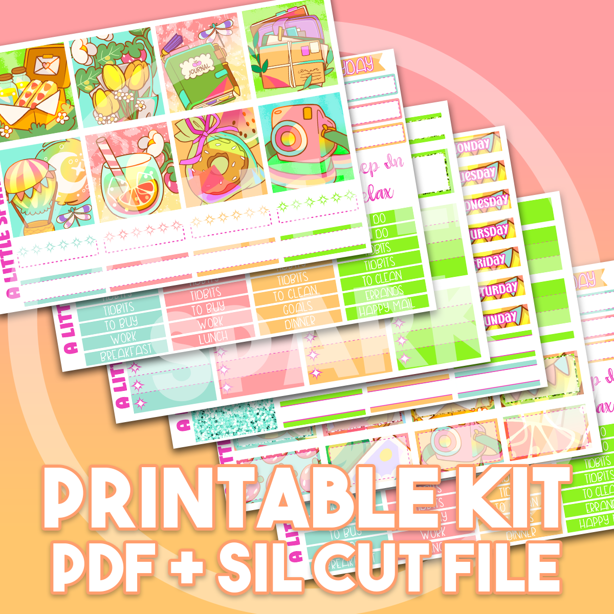 Vertical PRINTABLE Kit: Summer Bliss