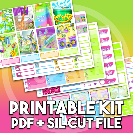 Vertical PRINTABLE Kit: Tidy Blooms