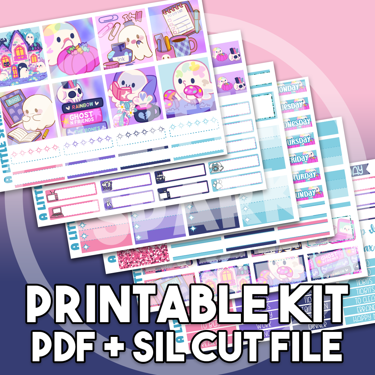 Vertical PRINTABLE Kit: Ghostie