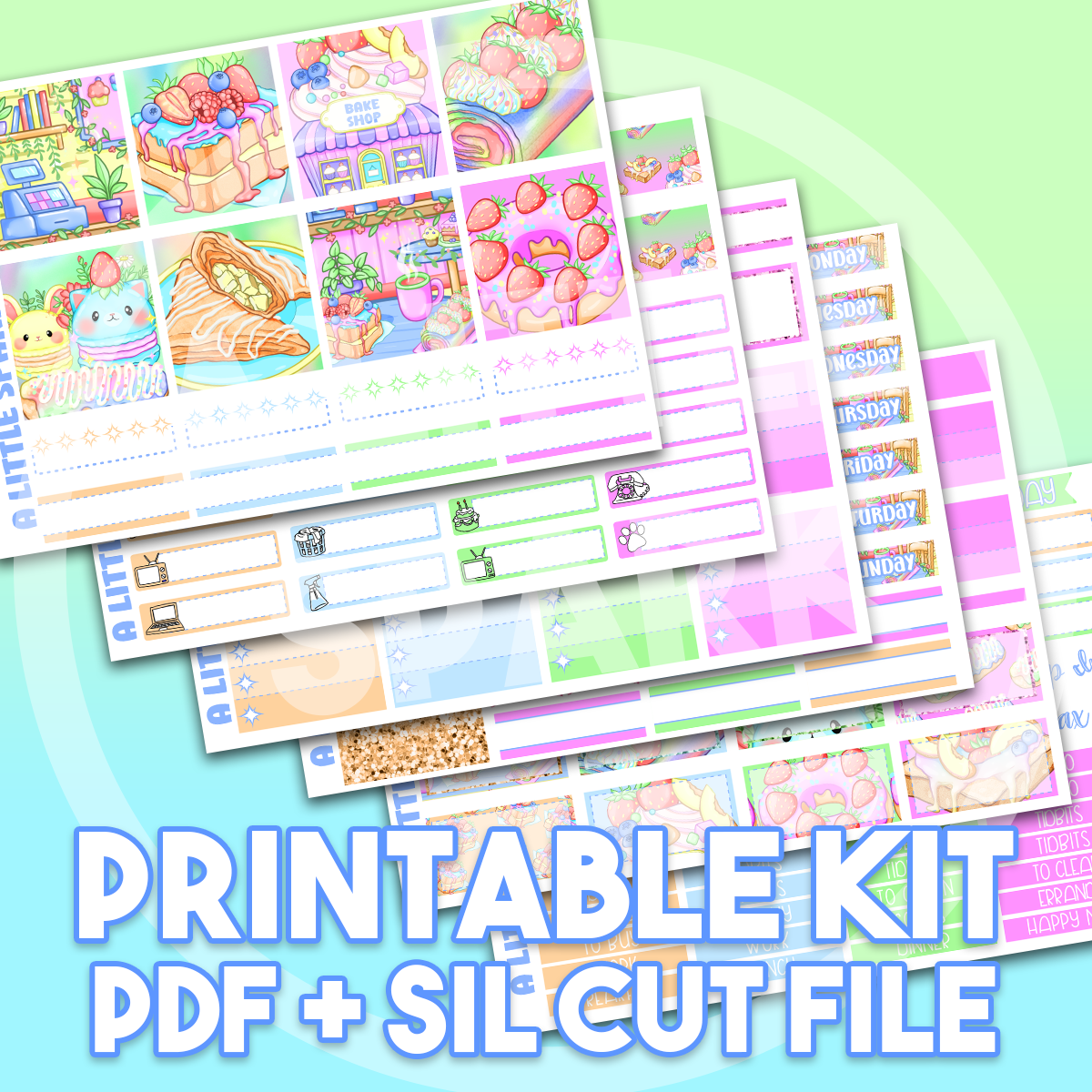 Vertical PRINTABLE Kit: Sugar Rush