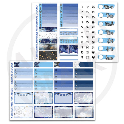 Vertical PRINTABLE Kit: Winter Dreams