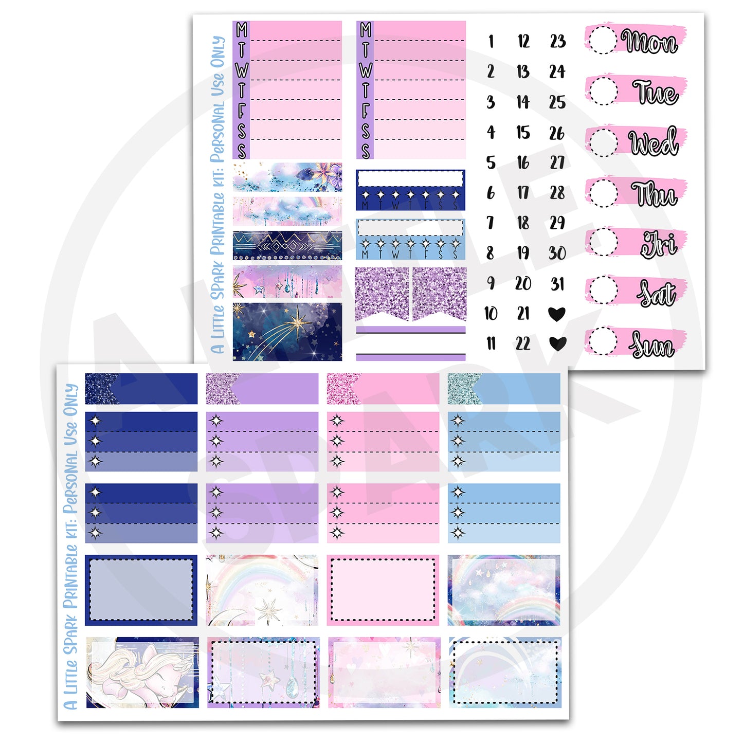 Vertical PRINTABLE Kit Dreamy