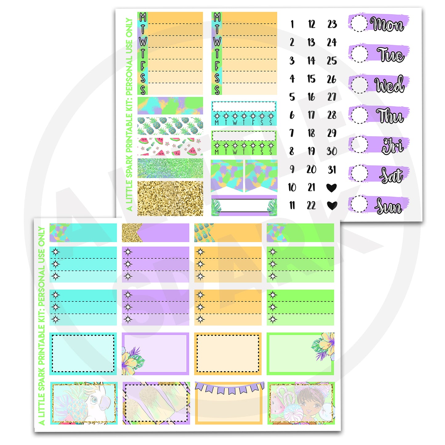 Vertical PRINTABLE Kit Tropic