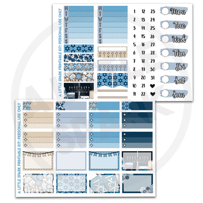 Vertical PRINTABLE Kit: Hanukkah