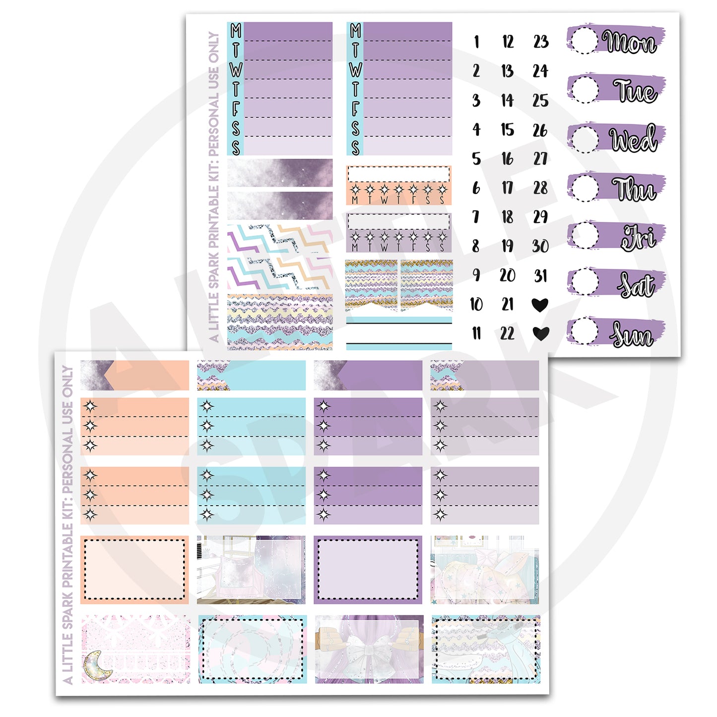 Vertical PRINTABLE Kit Dreamsicle