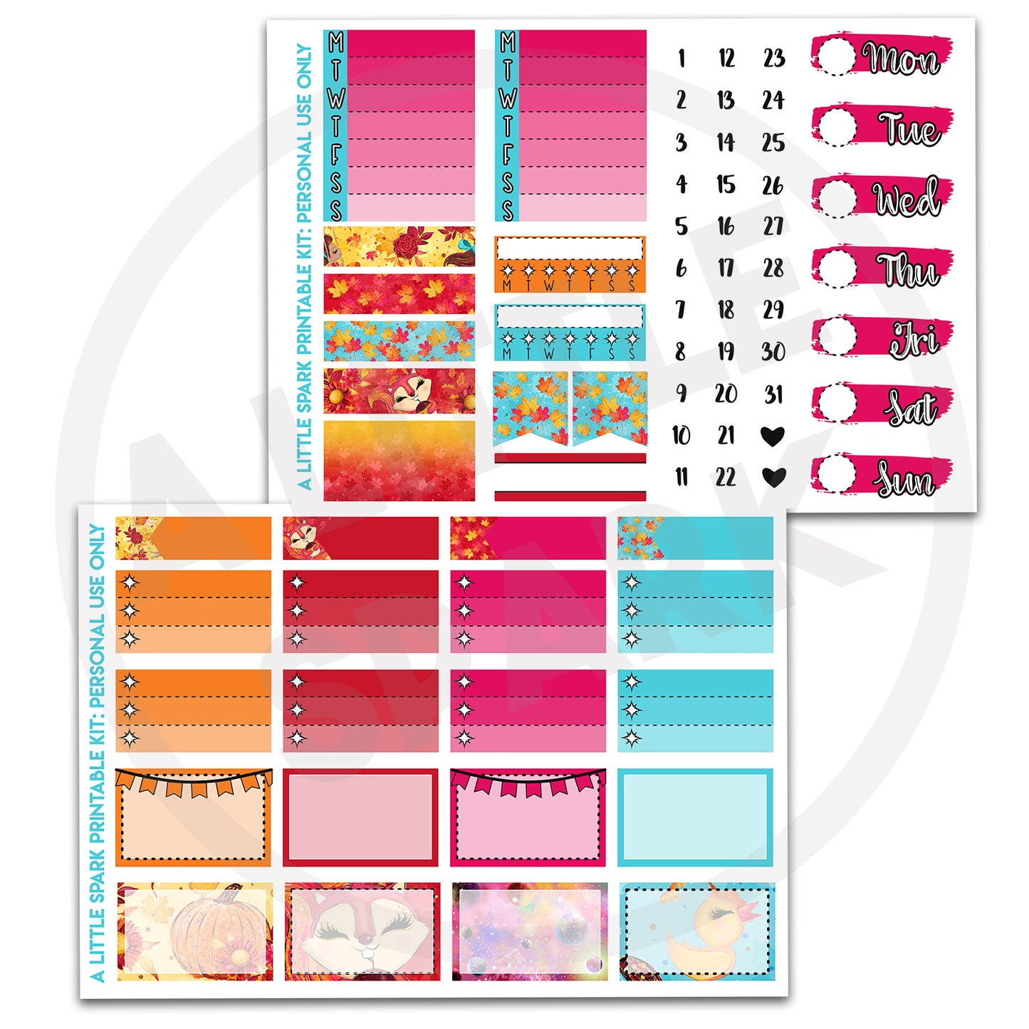 Vertical PRINTABLE Kit: Fallin