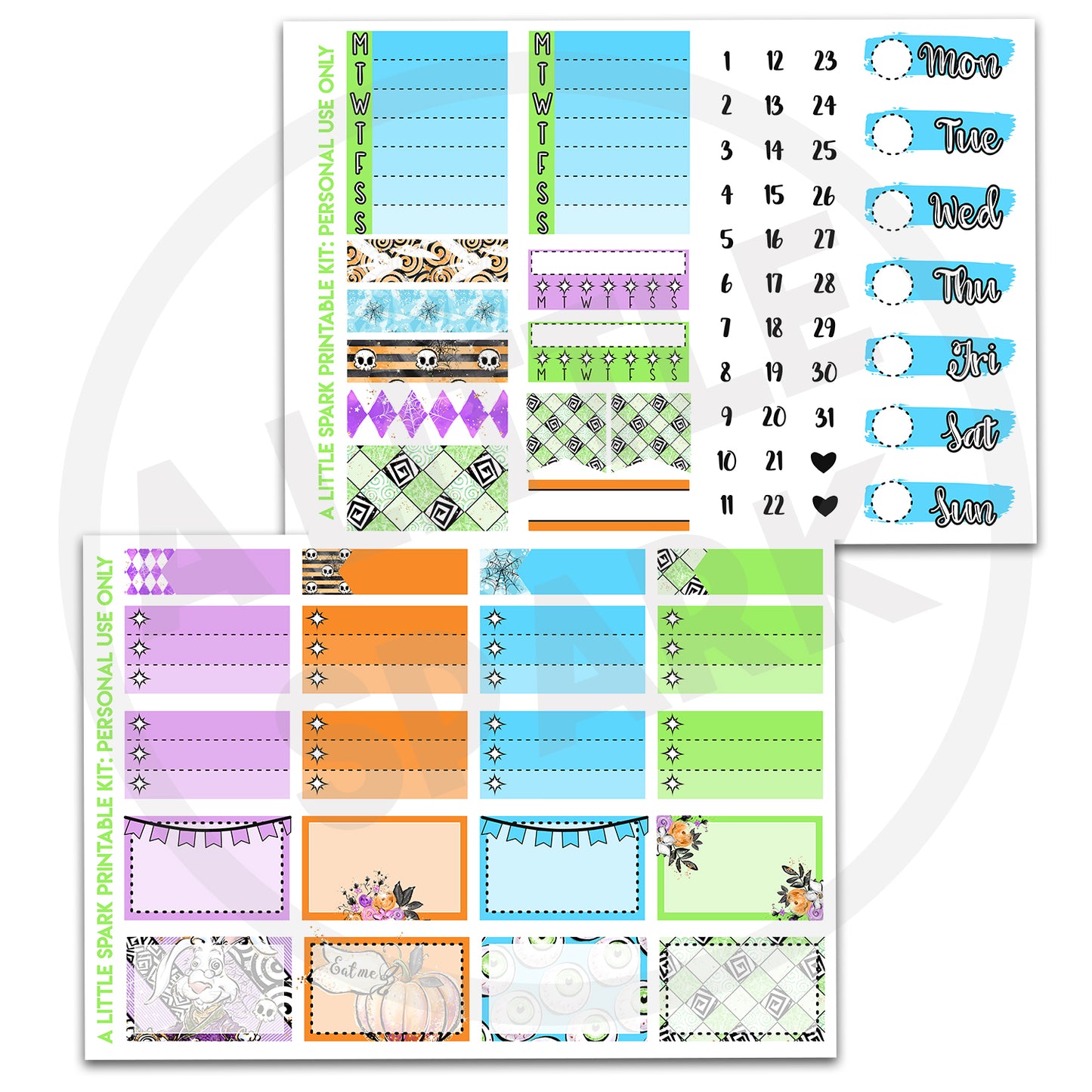 Vertical PRINTABLE Kit: Spookyland