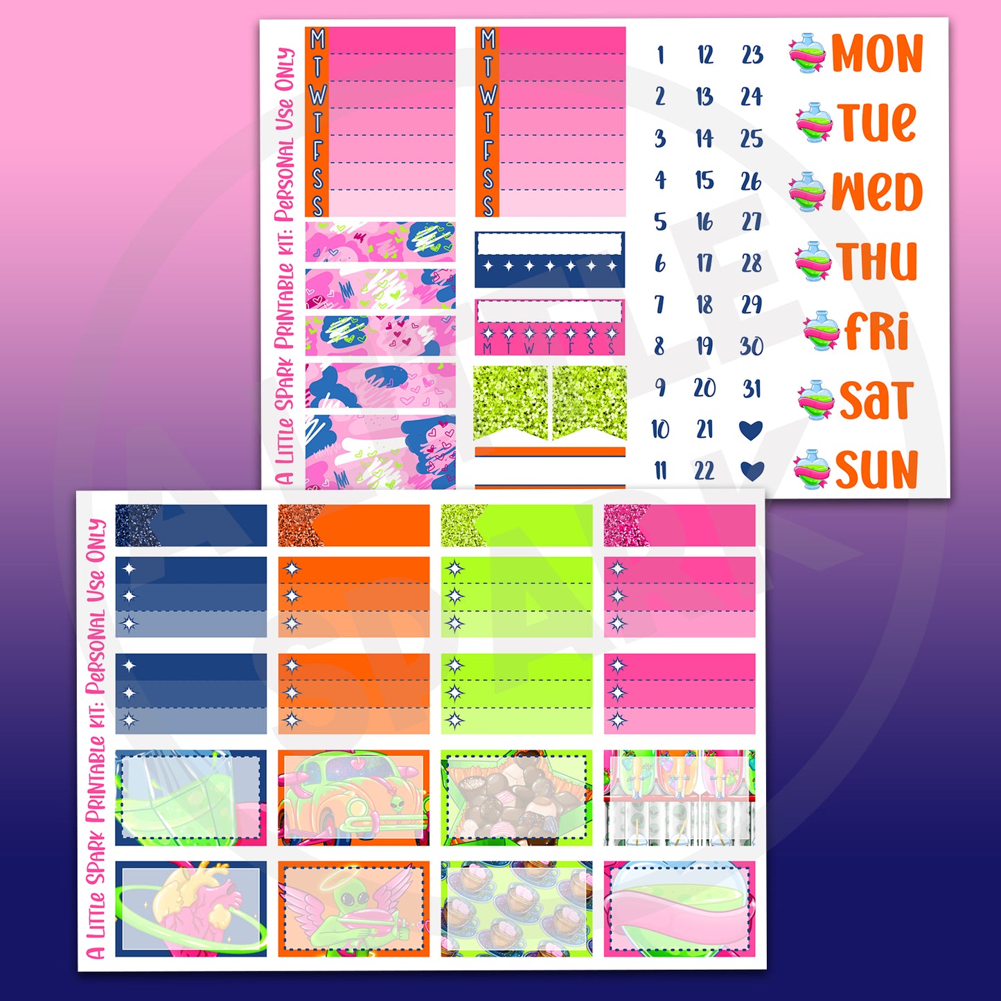 Vertical PRINTABLE Kit: Love Blast