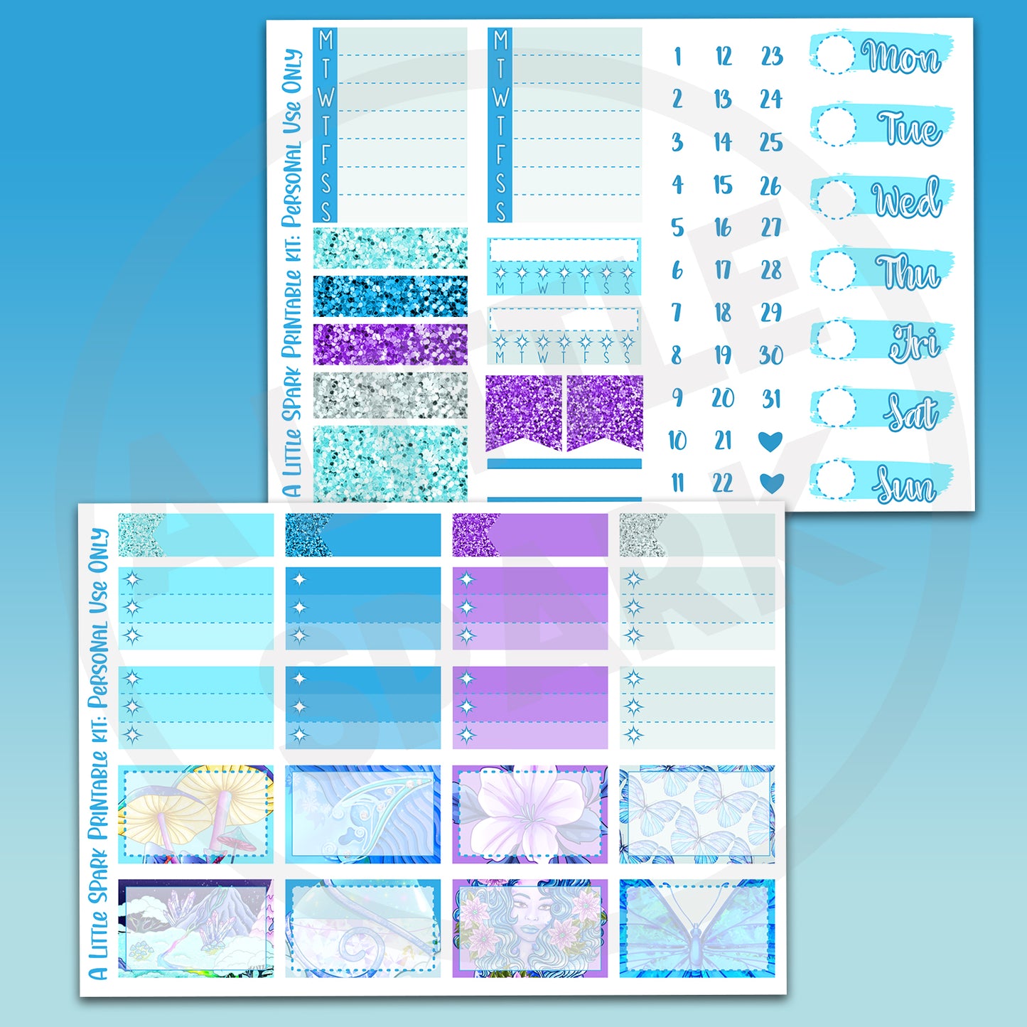 Vertical PRINTABLE Kit: Snow Fall