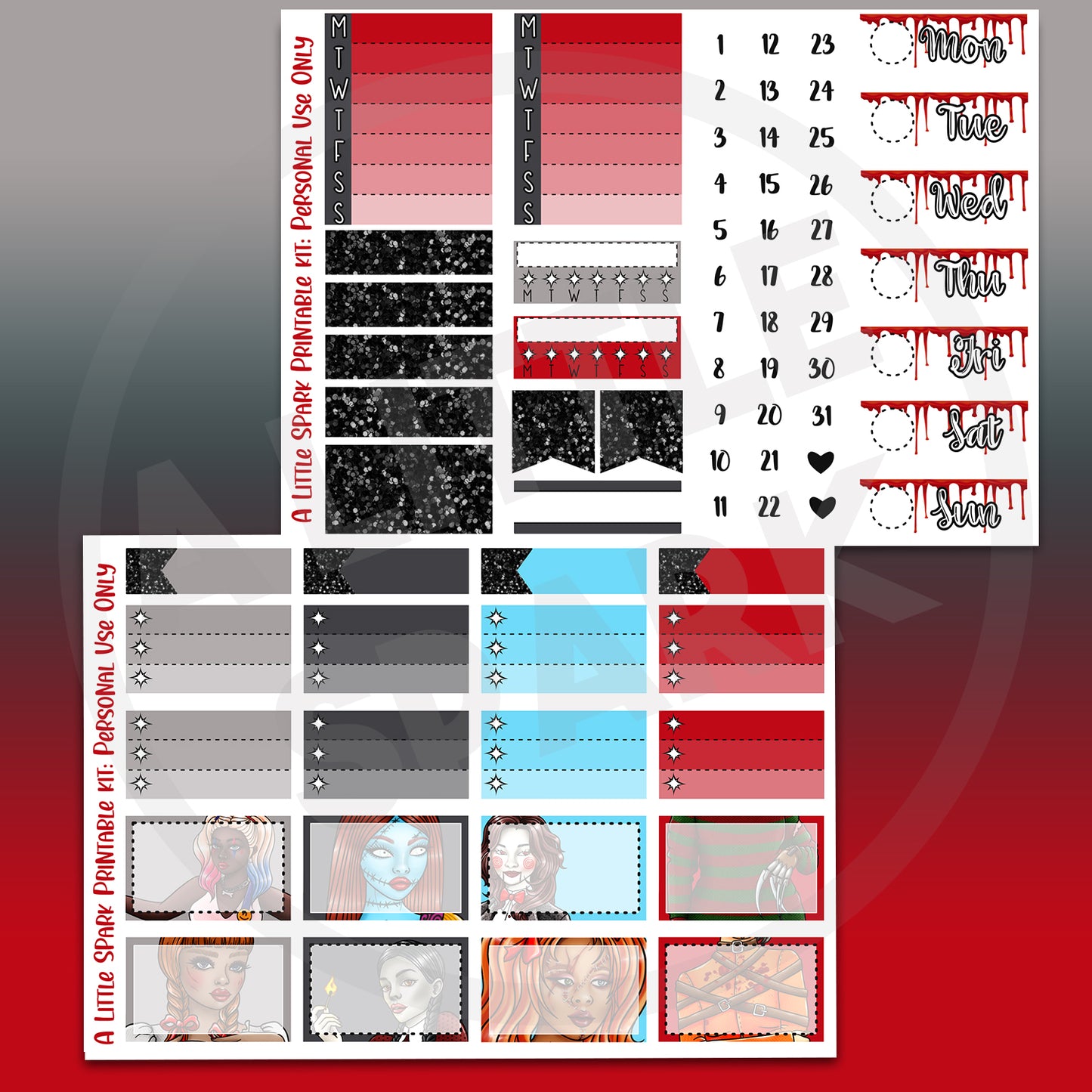 Vertical PRINTABLE Kit: Clever