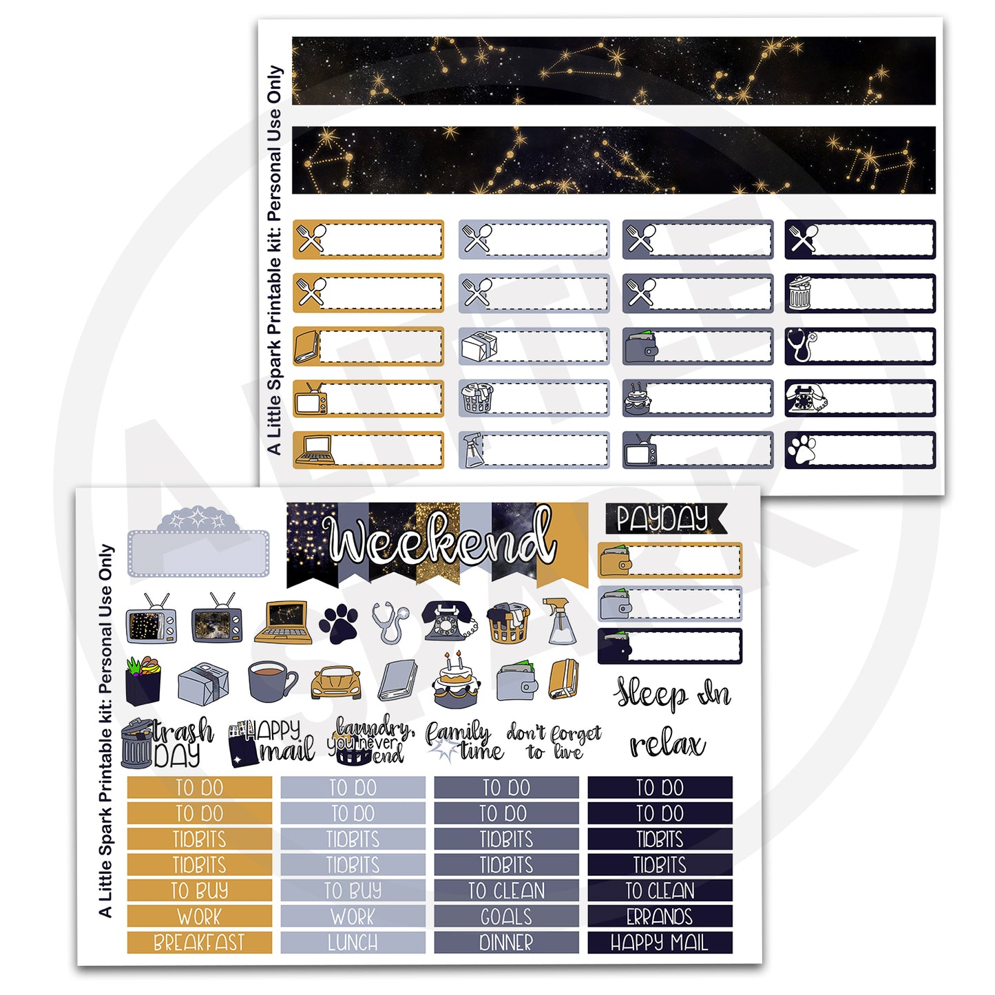 Vertical PRINTABLE Kit Star Social