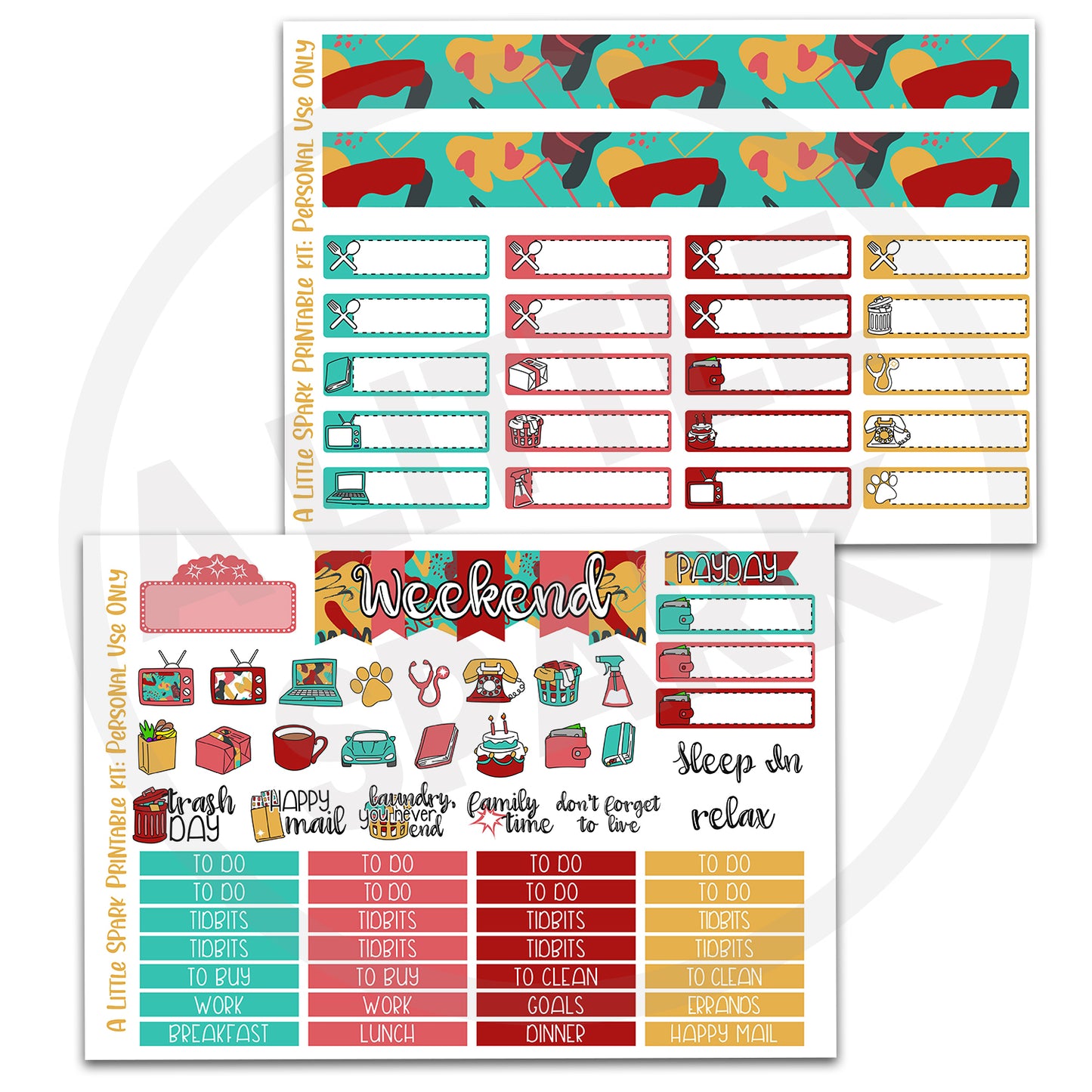 Vertical PRINTABLE Kit: Acorns