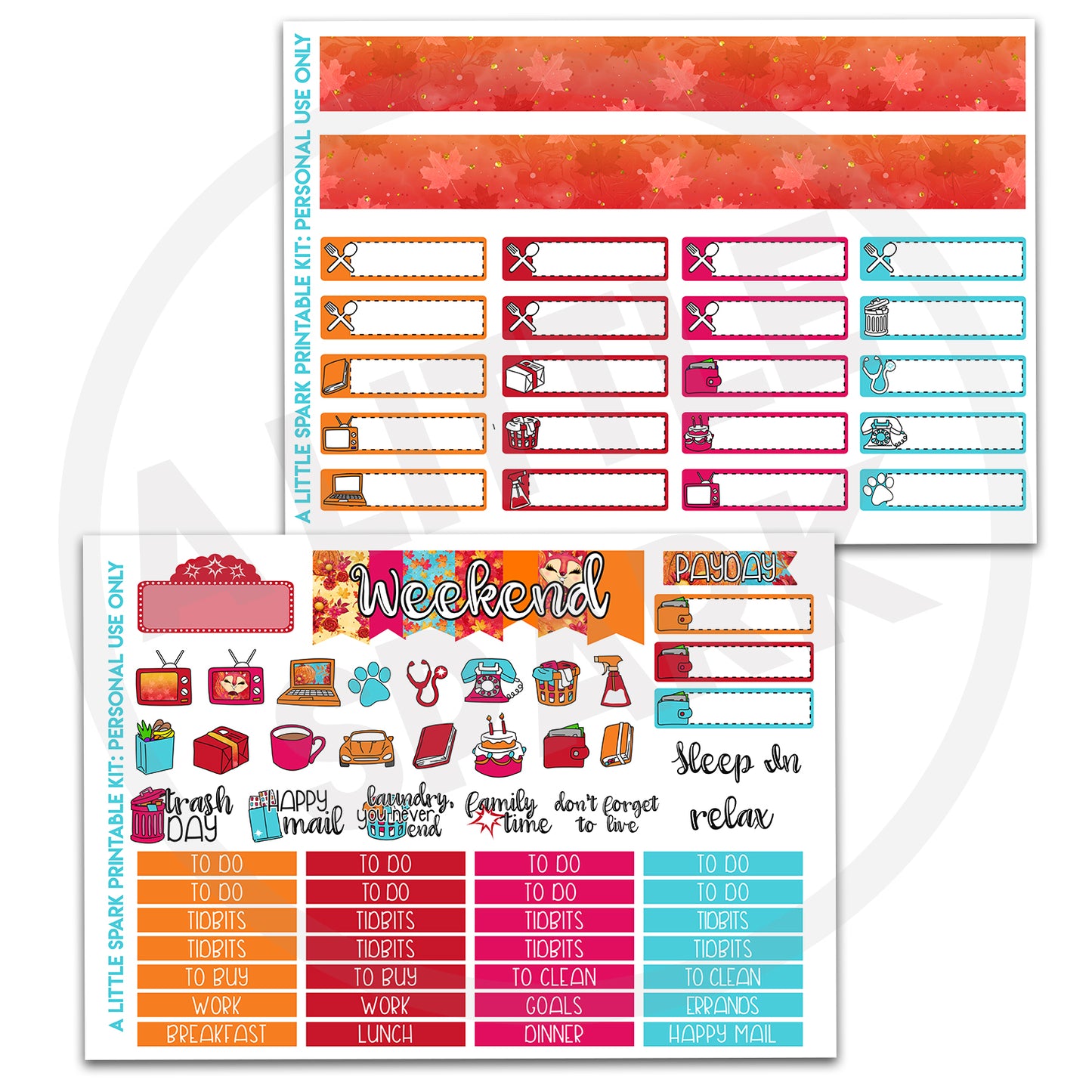 Vertical PRINTABLE Kit: Fallin