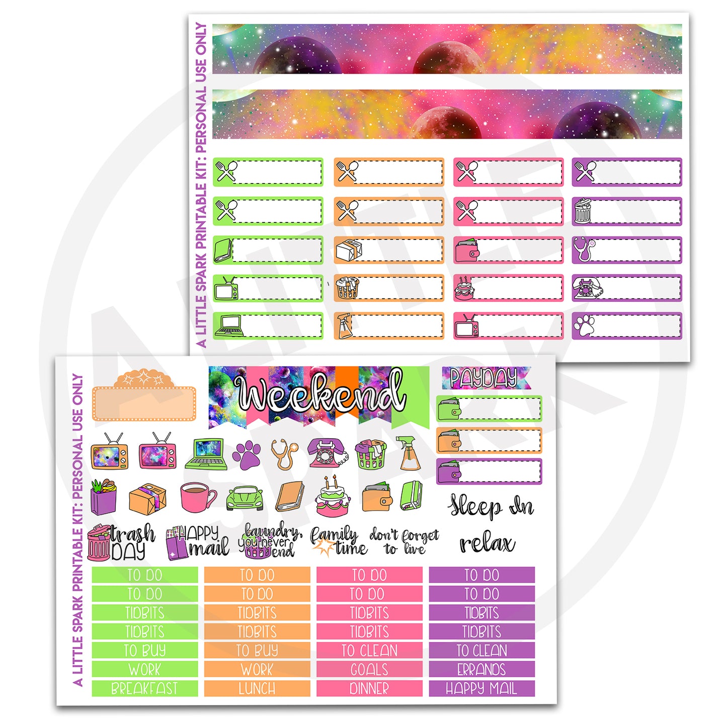 Vertical PRINTABLE Kit: Cosmic