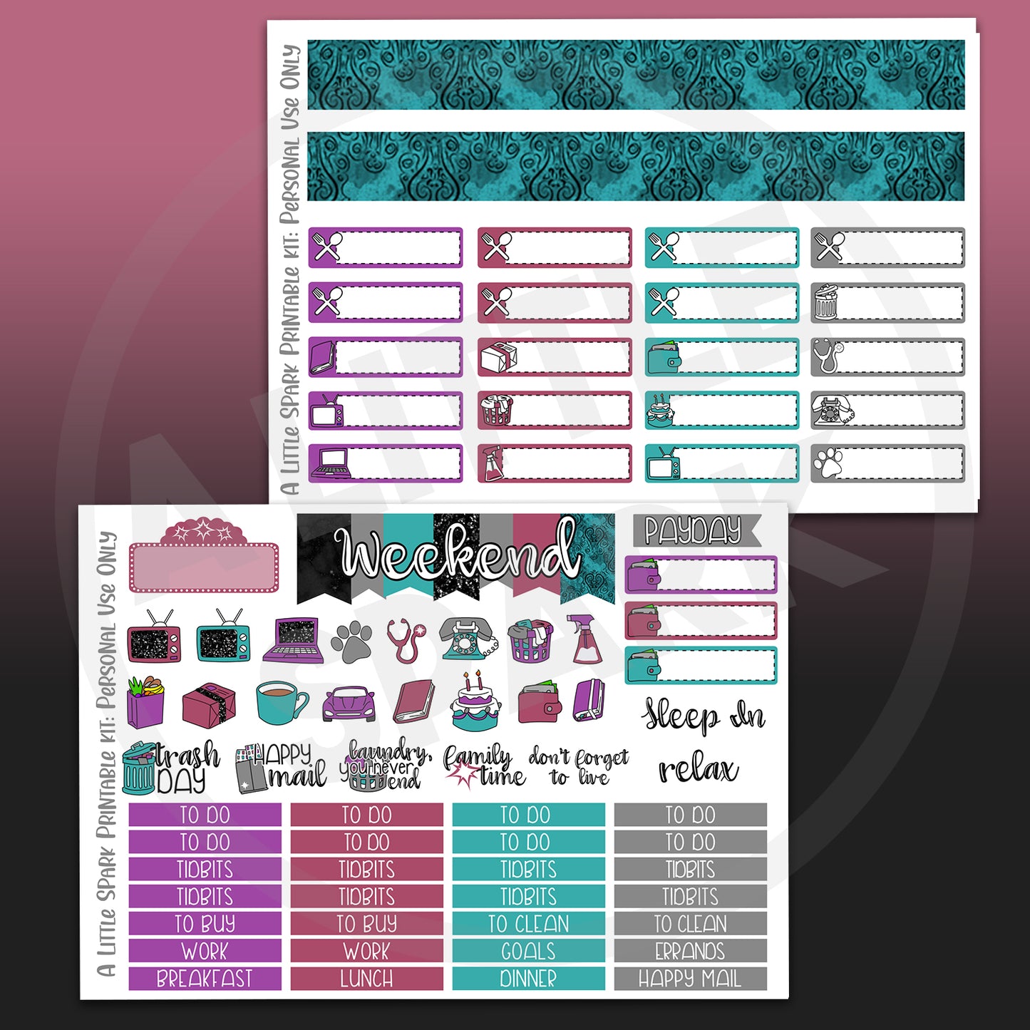 Vertical PRINTABLE Kit Tempted
