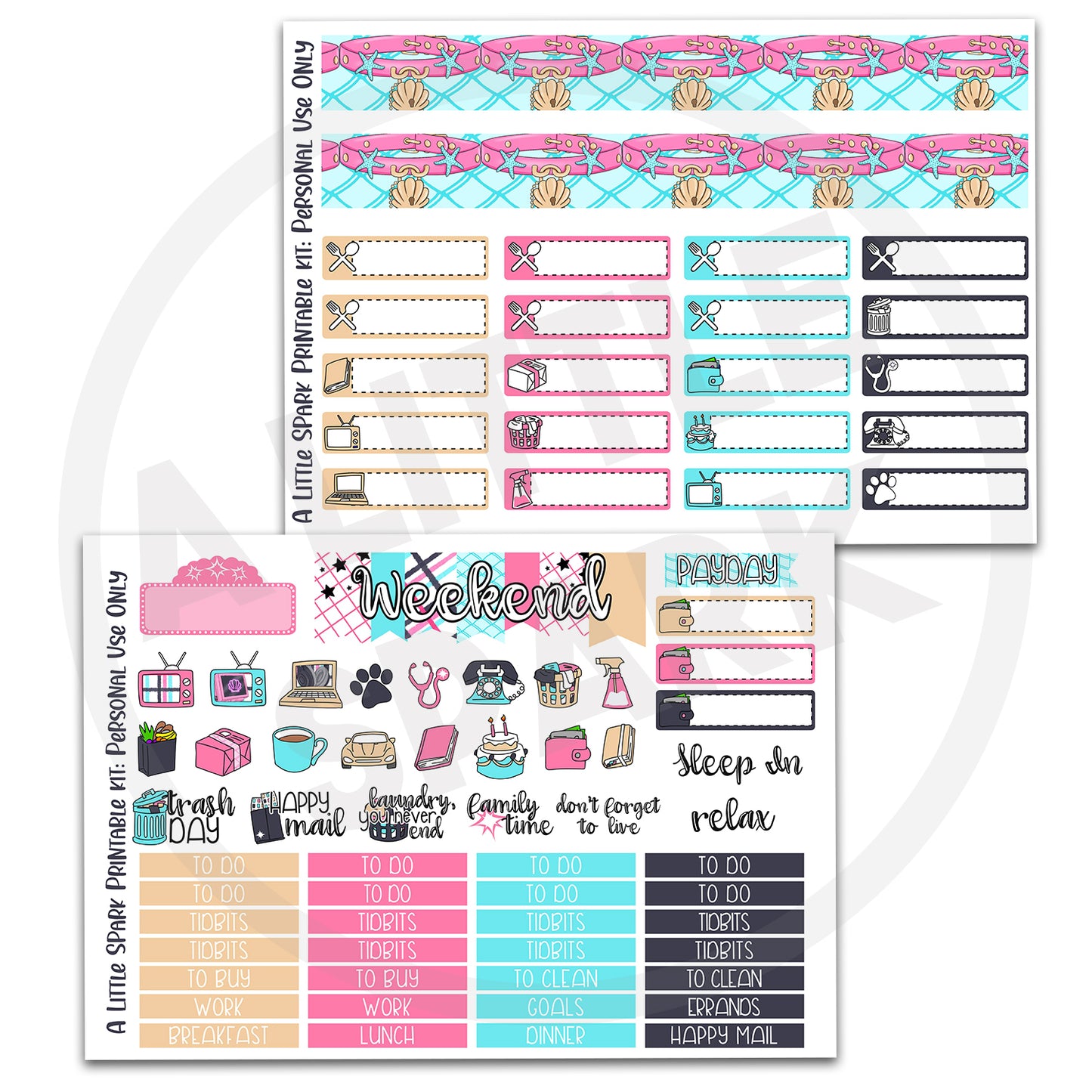 Vertical PRINTABLE Kit Sea Play