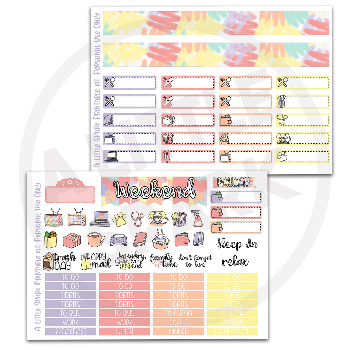 Vertical PRINTABLE Kit: Study