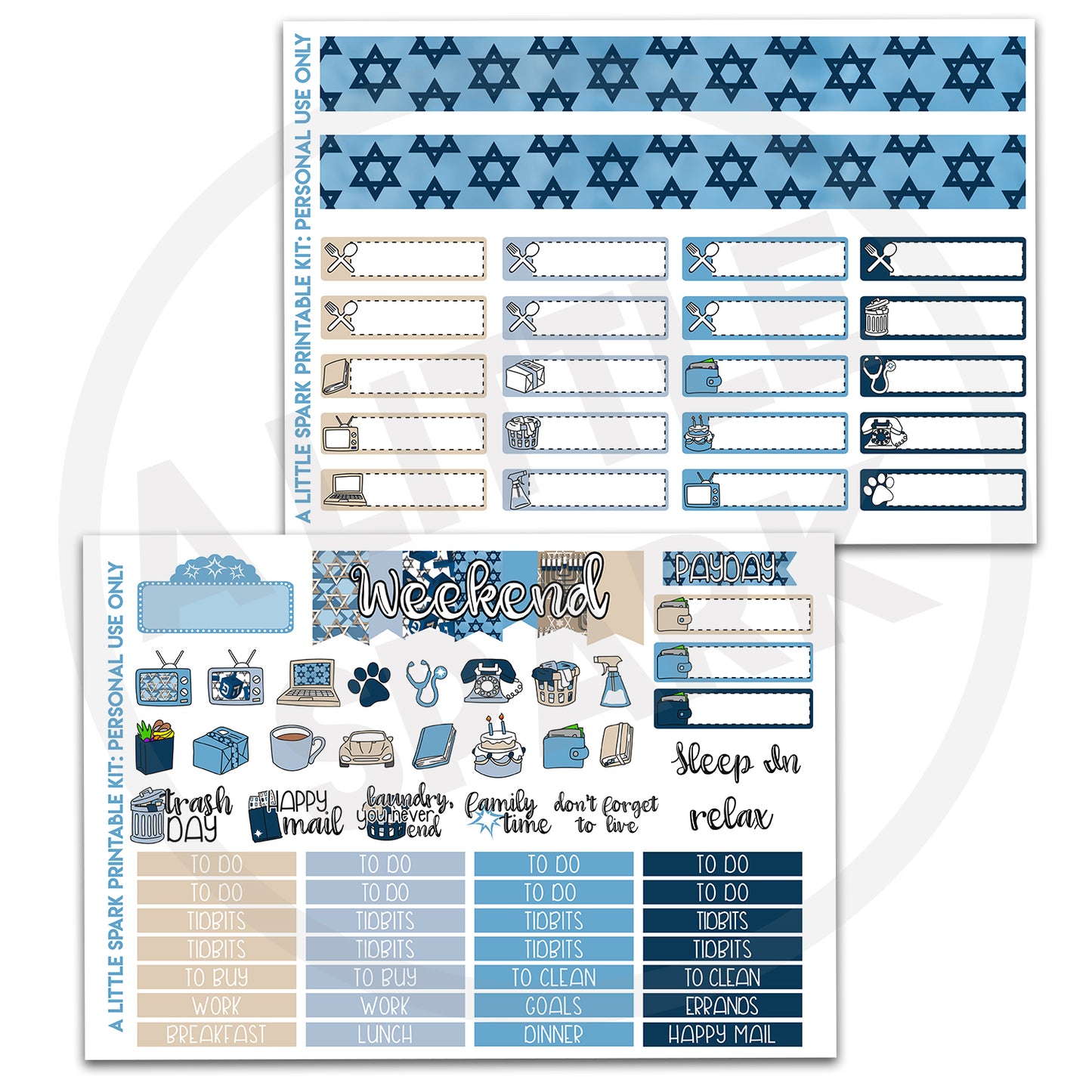 Vertical PRINTABLE Kit: Hanukkah