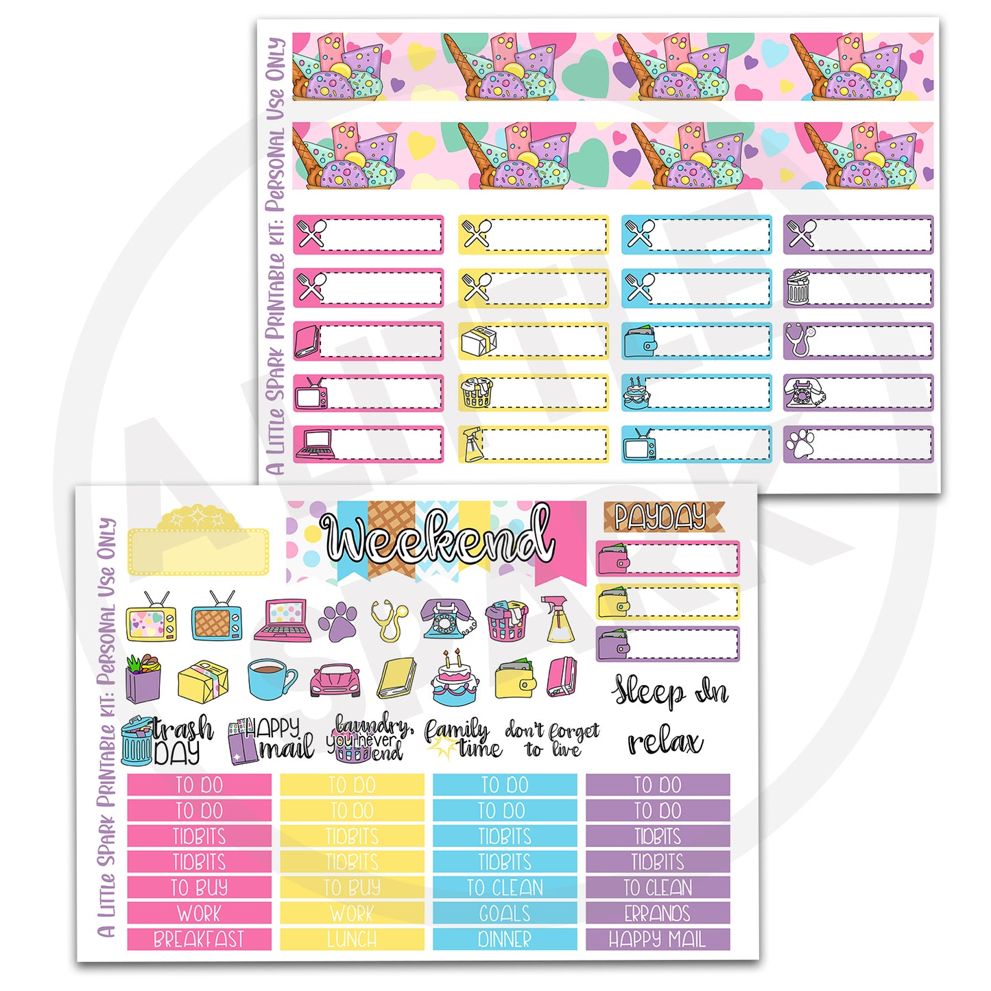 Vertical PRINTABLE Kit Game of Cones