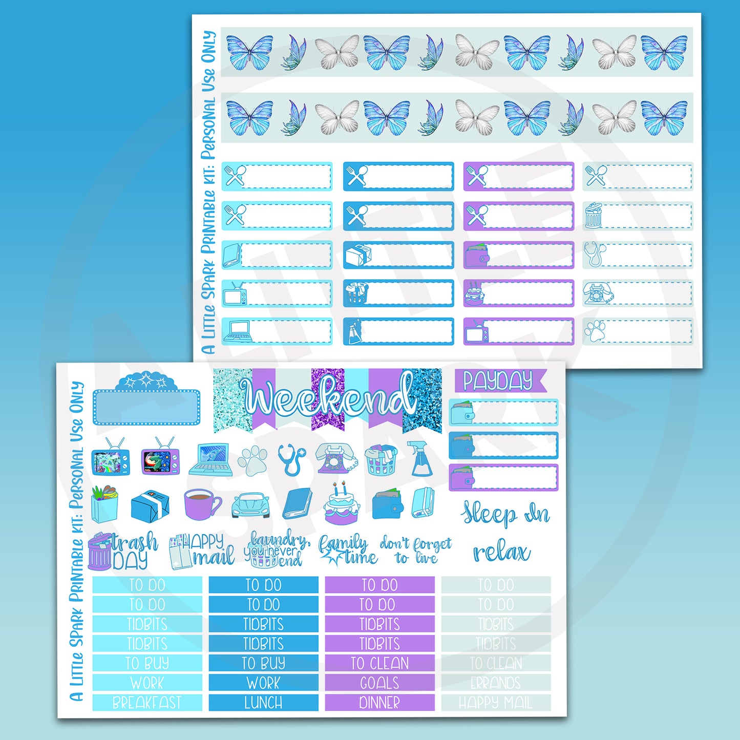 Vertical PRINTABLE Kit: Snow Fall