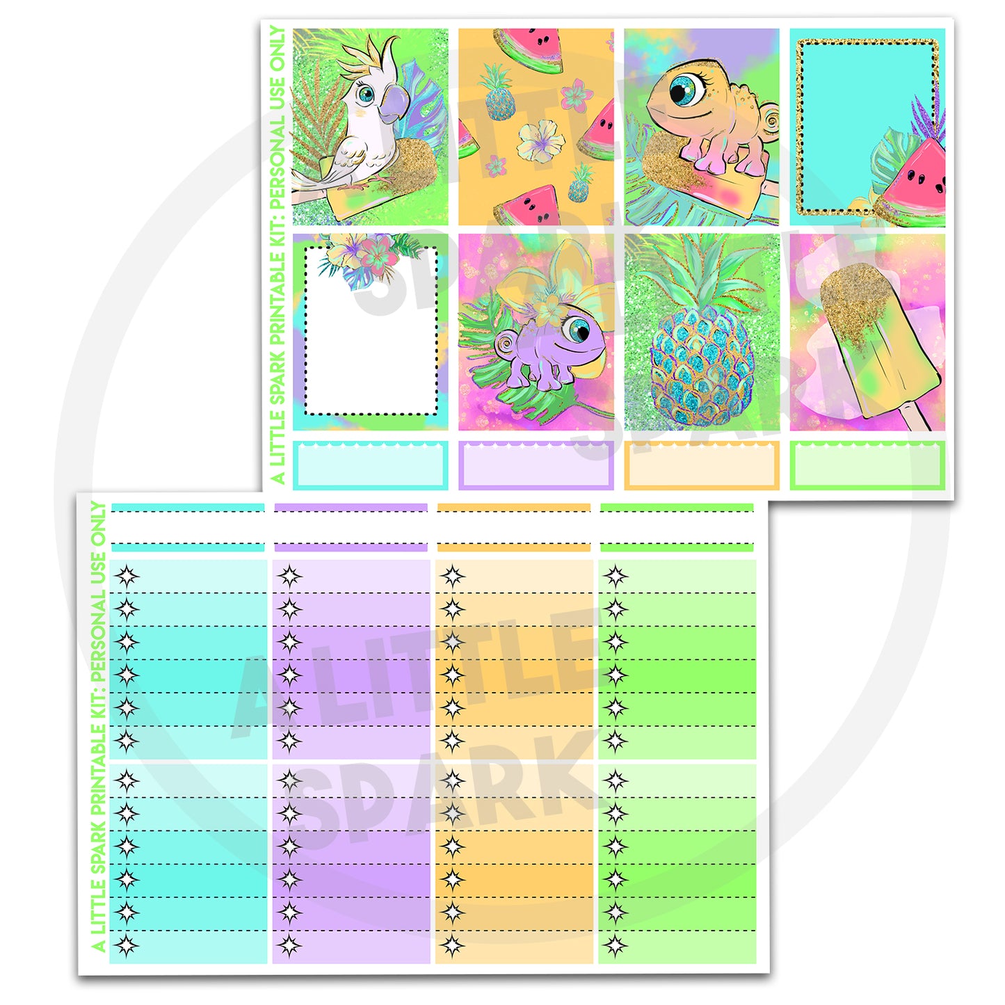 Vertical PRINTABLE Kit Tropic