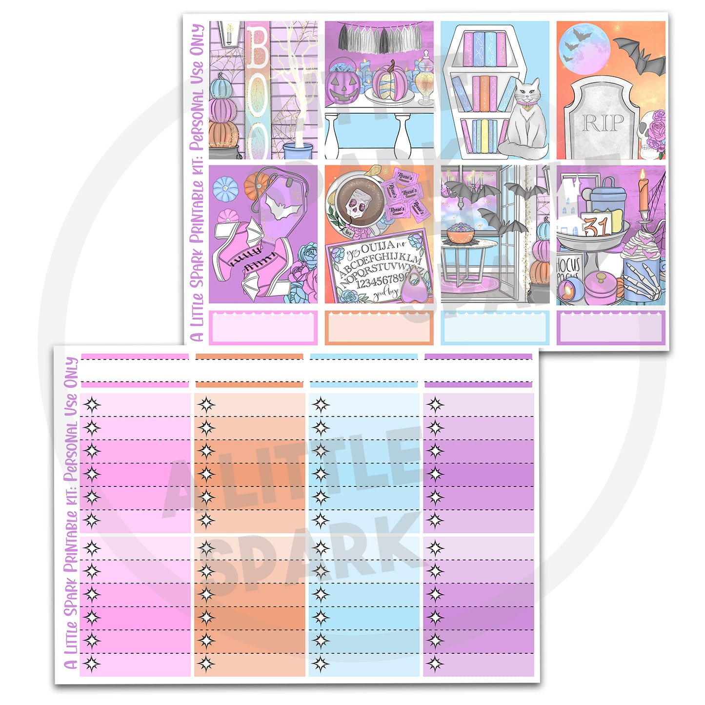 Vertical PRINTABLE Kit Pastel Chills