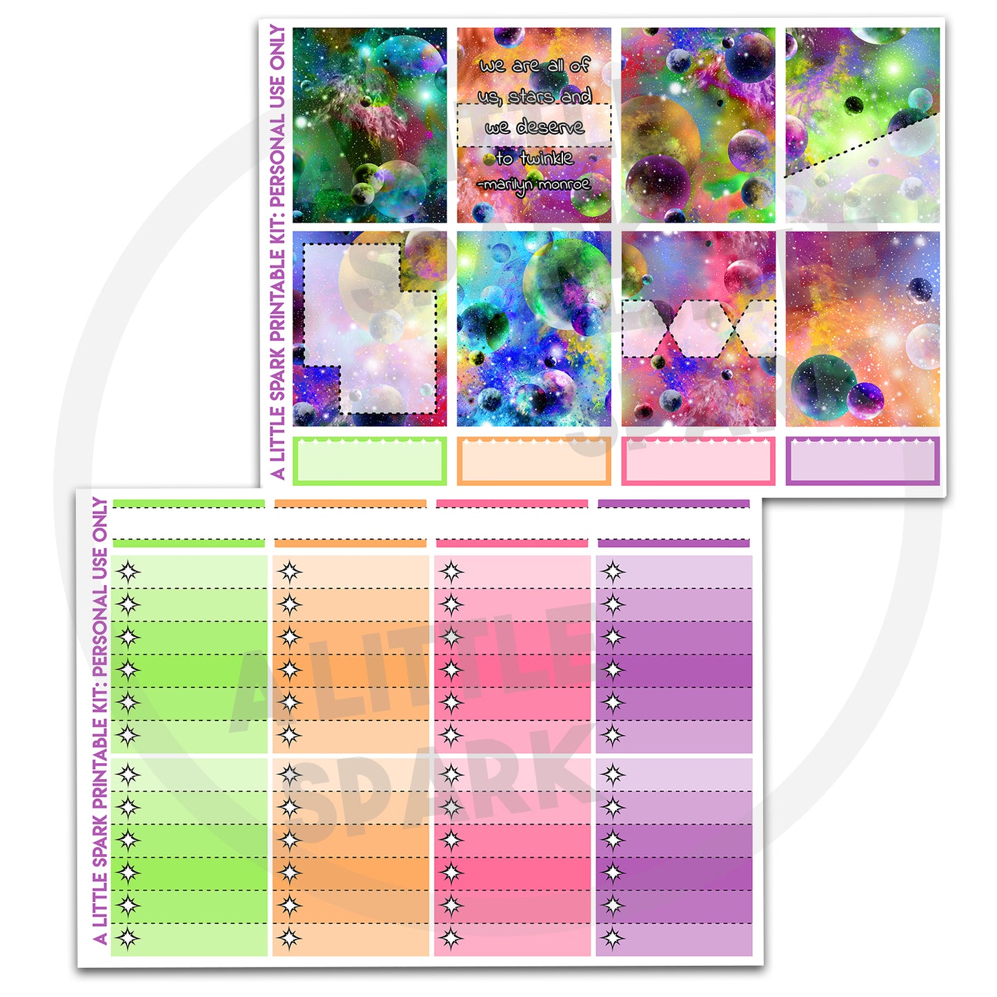 Vertical PRINTABLE Kit: Cosmic