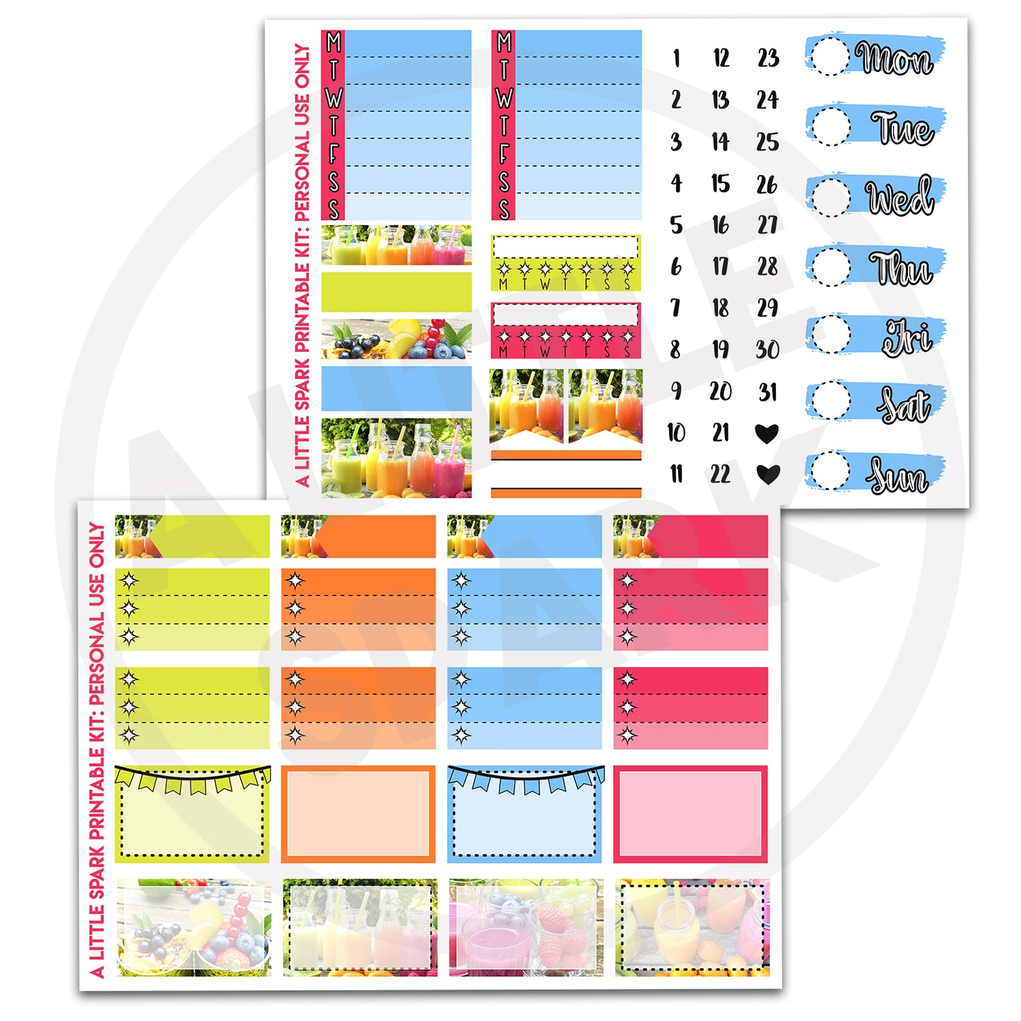 Vertical PRINTABLE Kit: Juicy