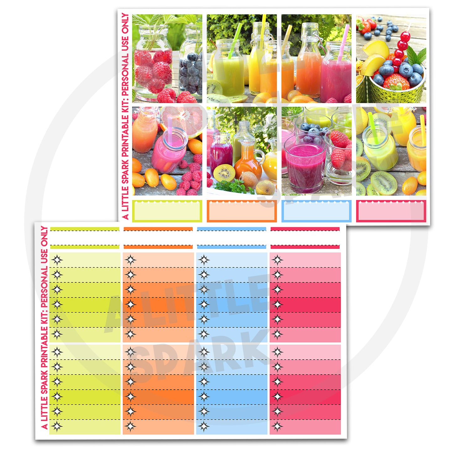 Vertical PRINTABLE Kit: Juicy