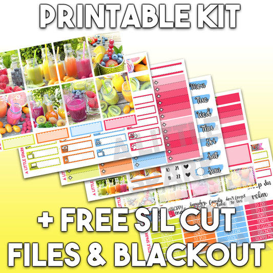 Vertical PRINTABLE Kit: Juicy