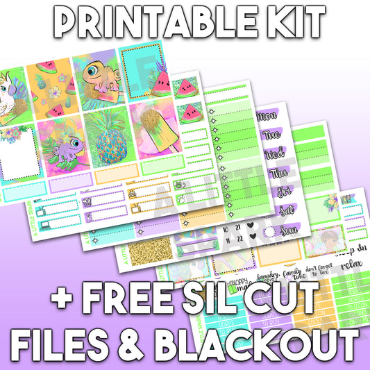 Vertical PRINTABLE Kit Tropic