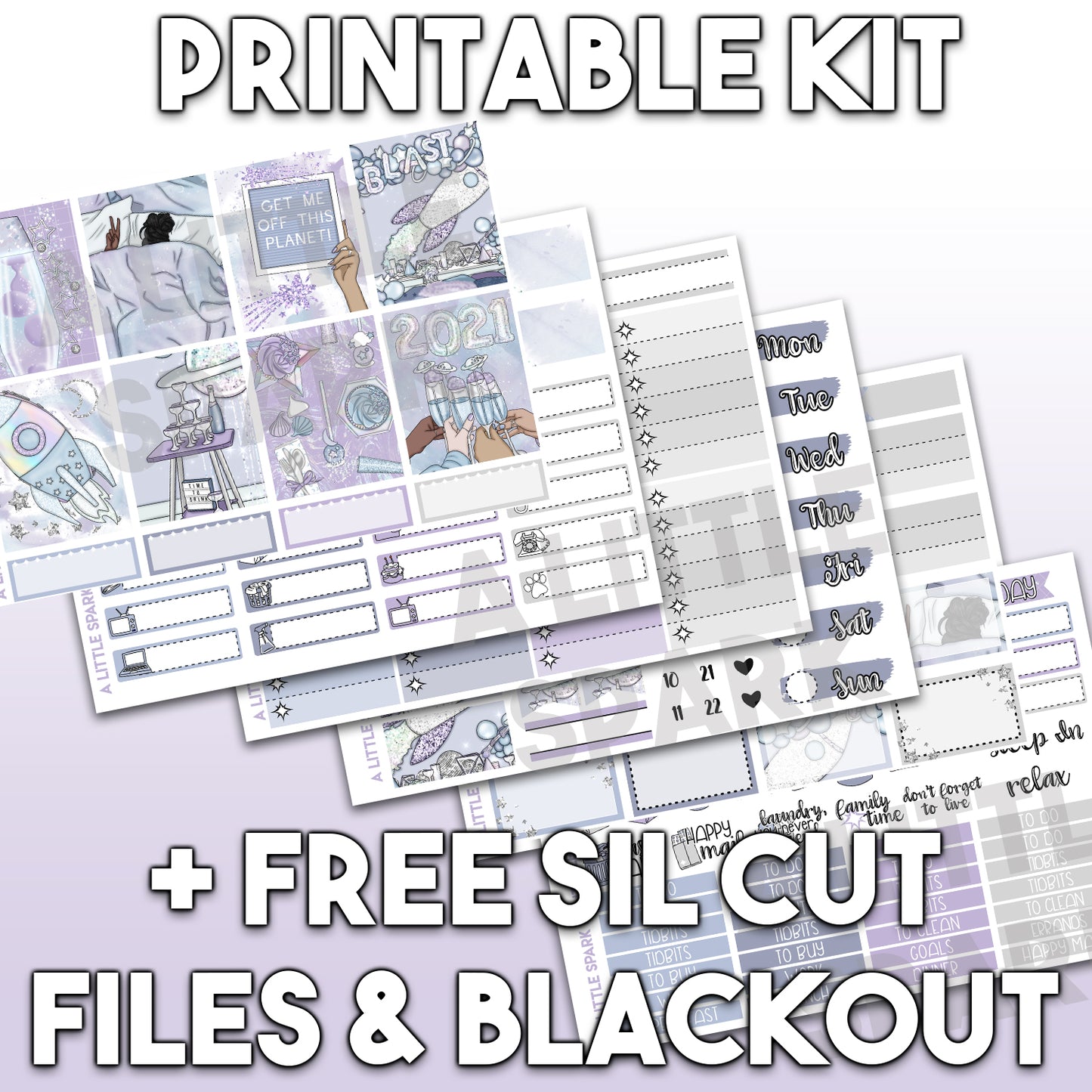 Vertical PRINTABLE Kit: Blast Off